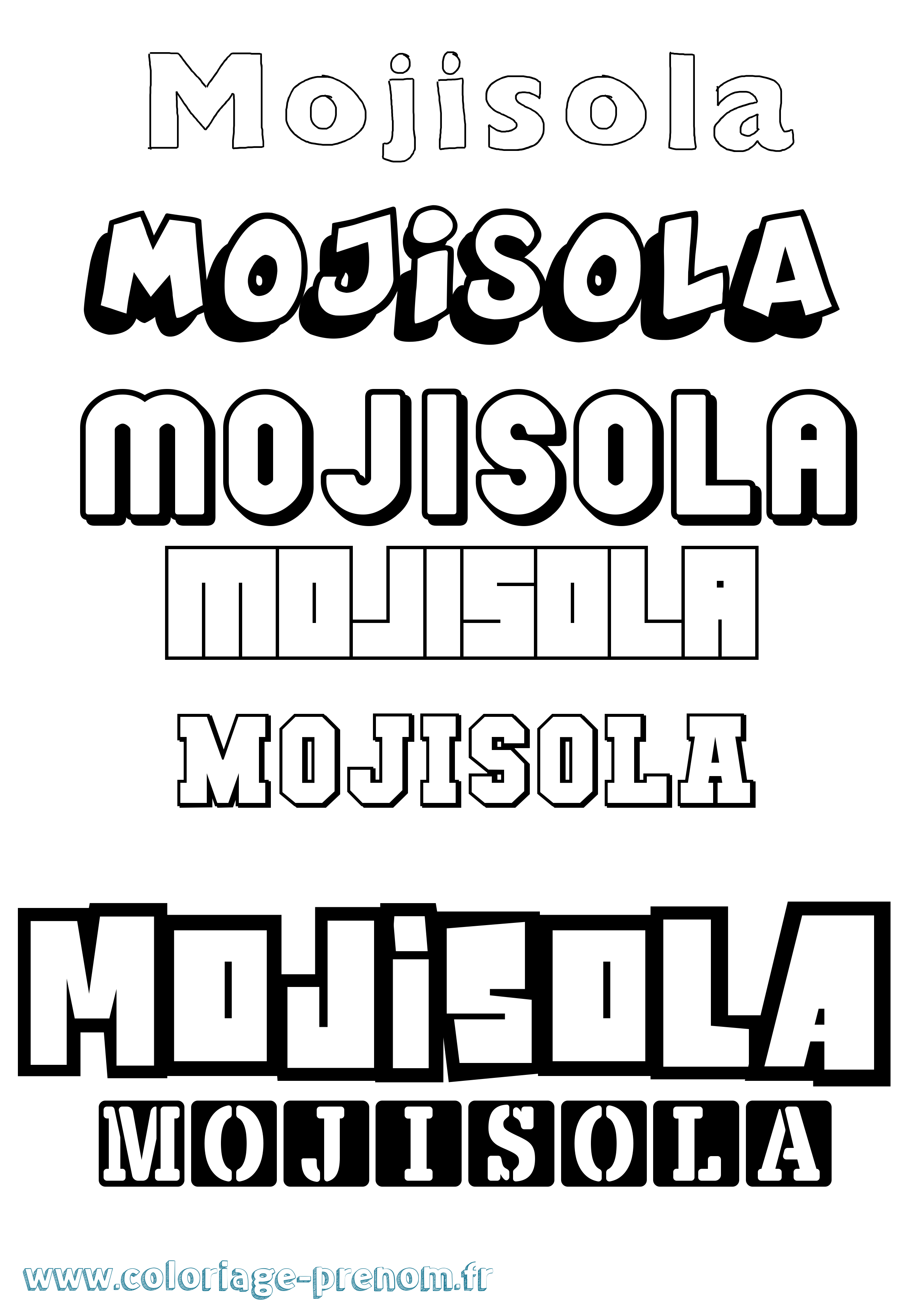 Coloriage Mojisola Simple Coloriage prénom Mojisola Simple