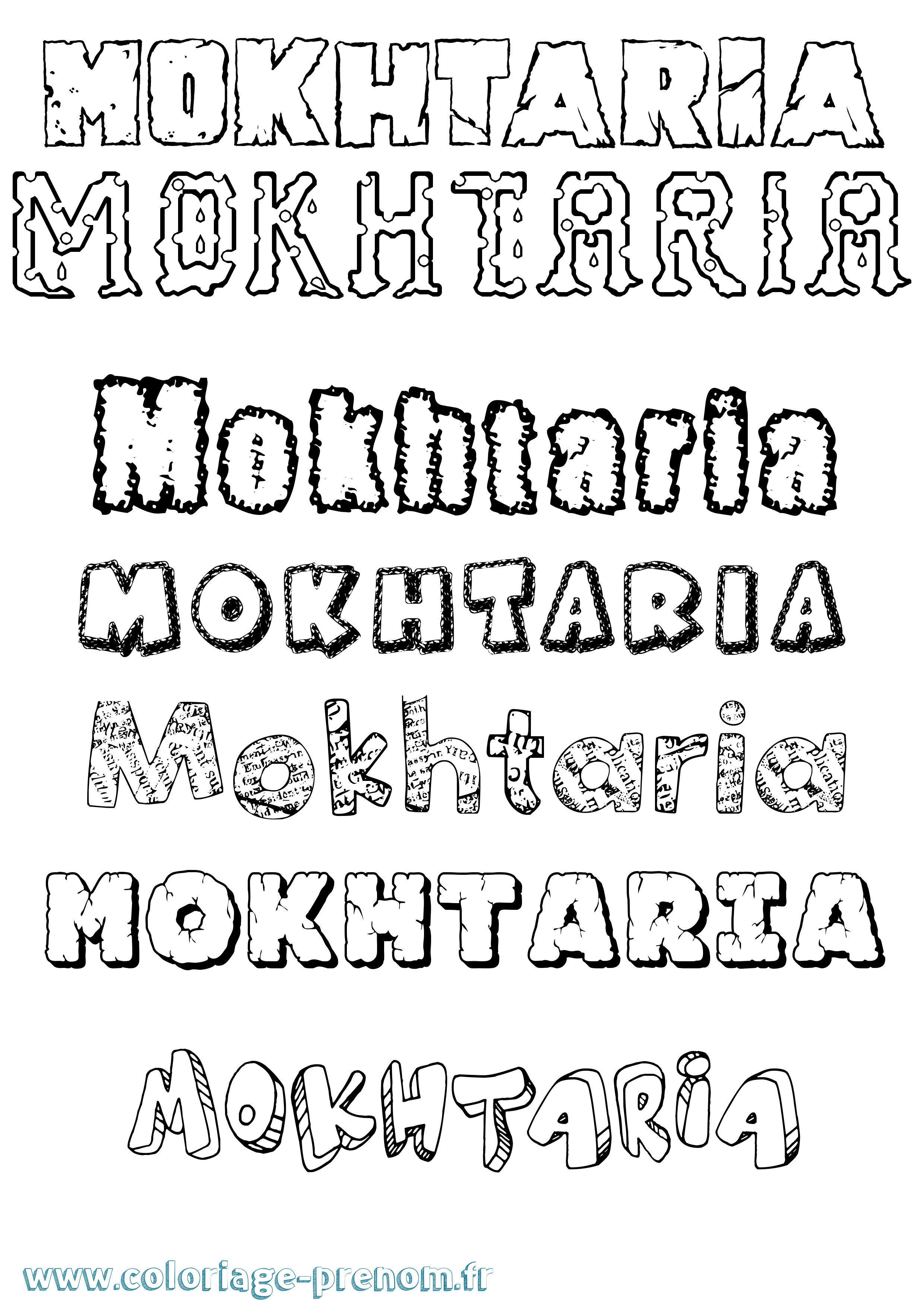 Coloriage Mokhtaria Destructuré Coloriage prénom Mokhtaria Destructuré
