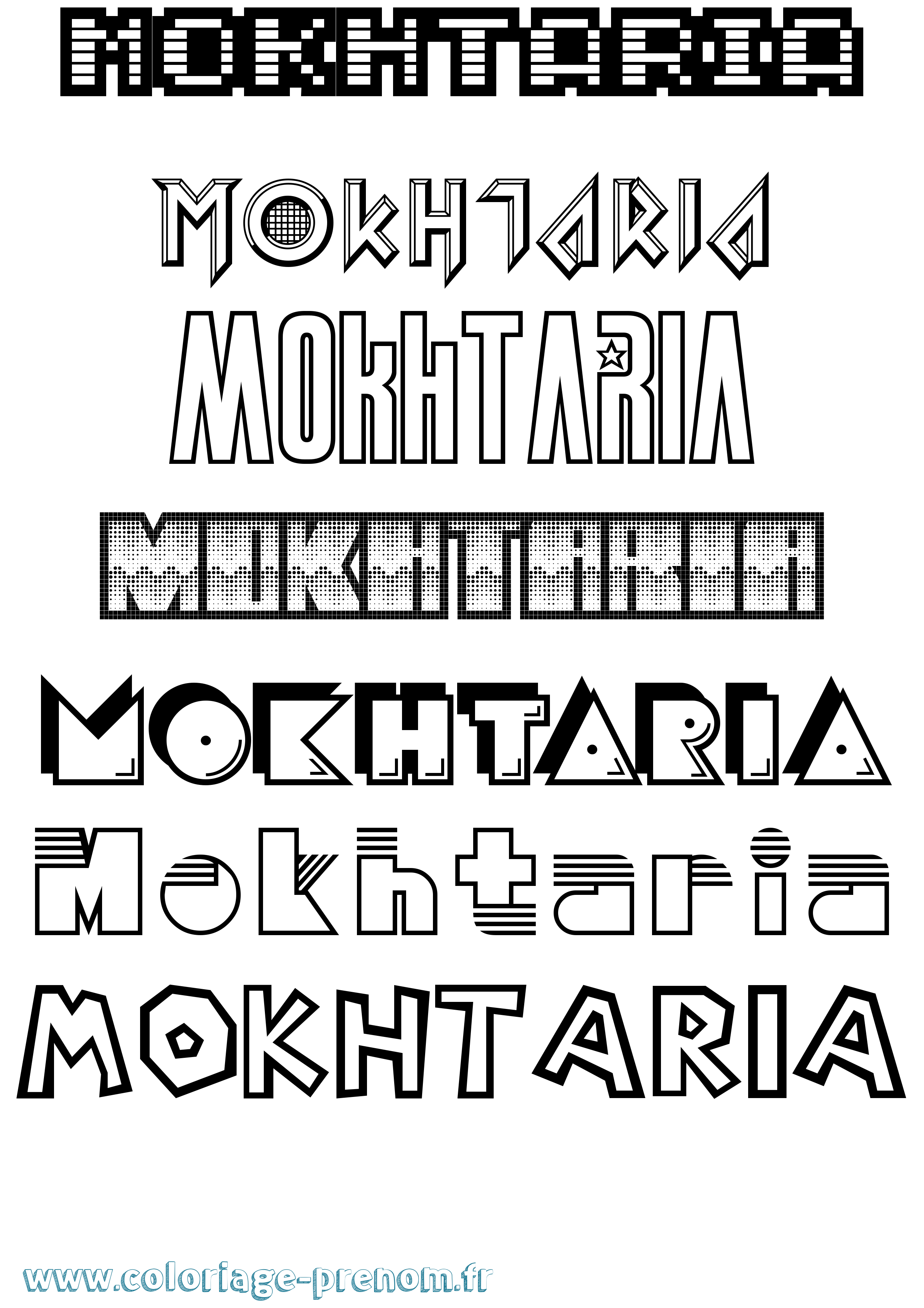 Coloriage Mokhtaria Jeux Vidéos Coloriage prénom Mokhtaria Jeux Vidéos