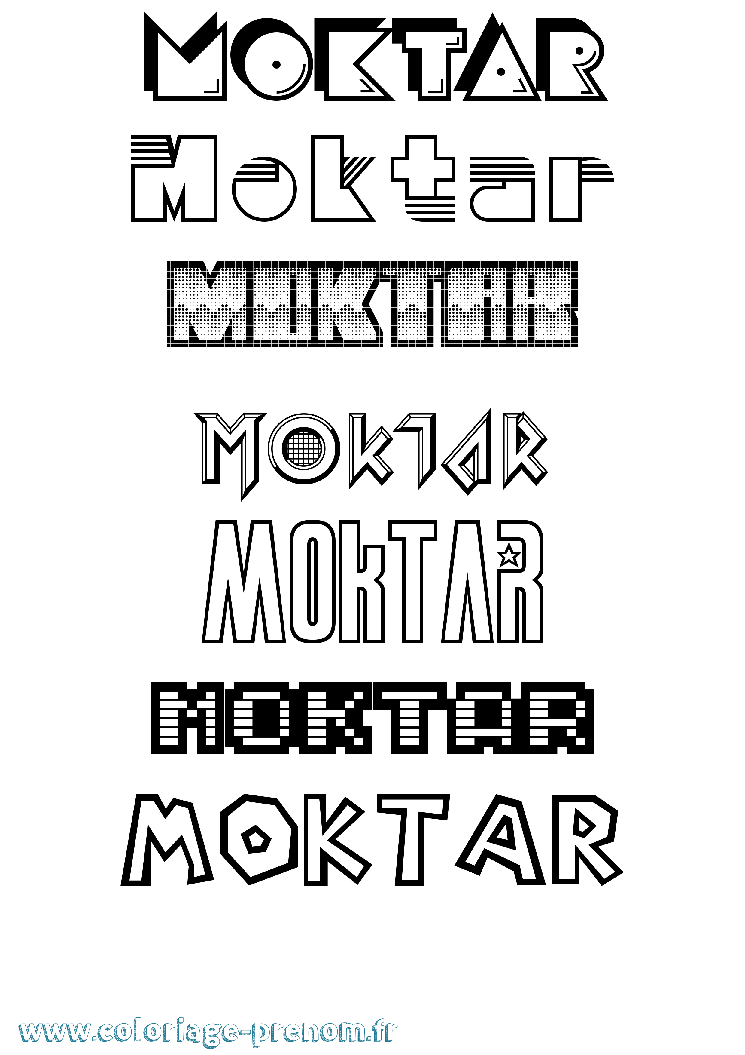 Coloriage Moktar Jeux Vidéos Coloriage prénom Moktar Jeux Vidéos