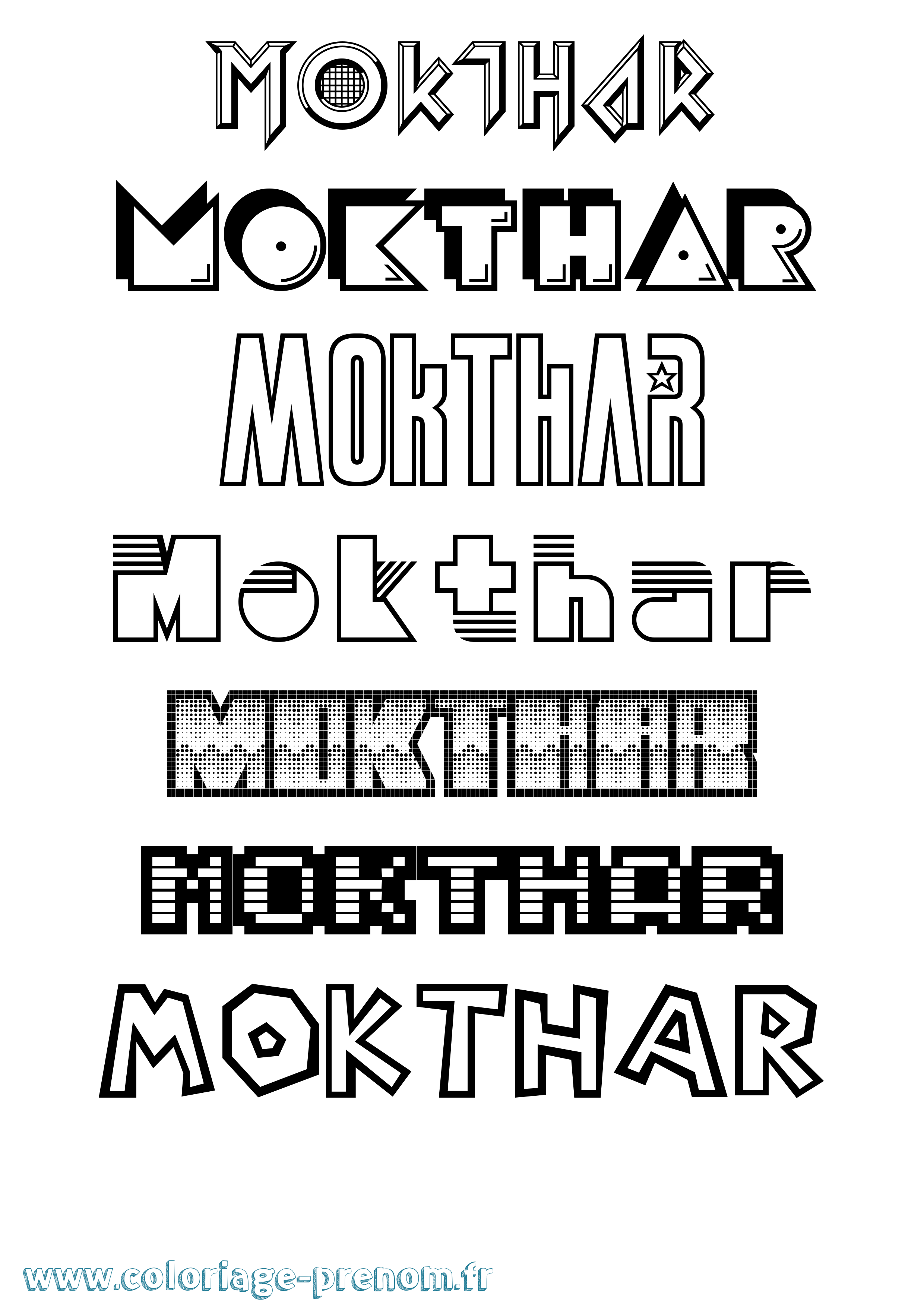 Coloriage Mokthar Jeux Vidéos Coloriage prénom Mokthar Jeux Vidéos
