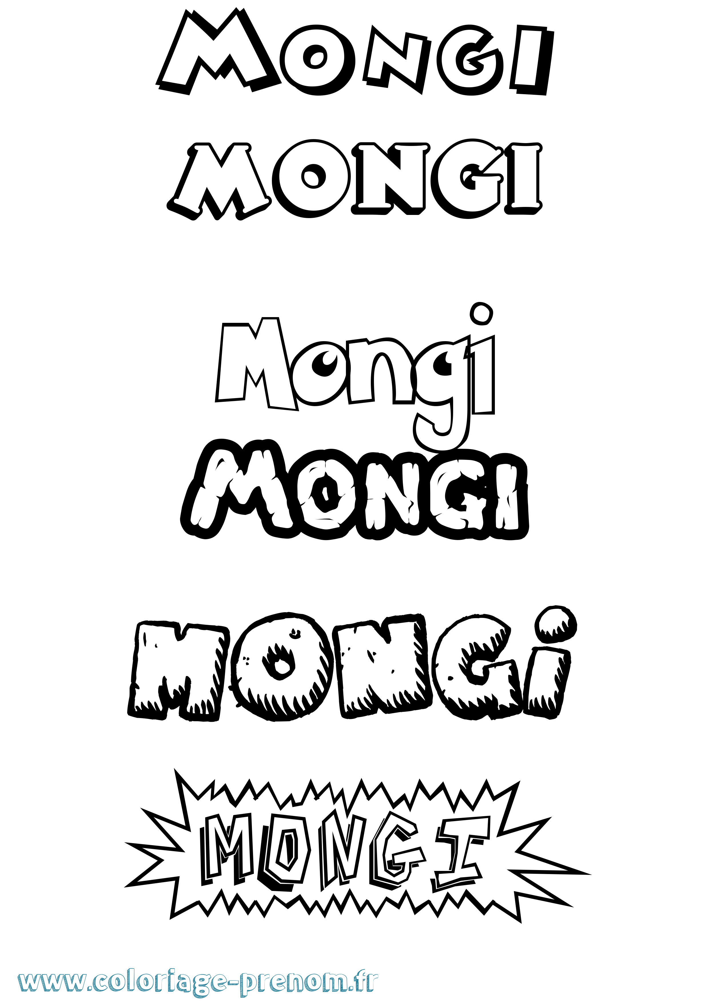 Coloriage Mongi Dessin Animé Coloriage prénom Mongi Dessin Animé