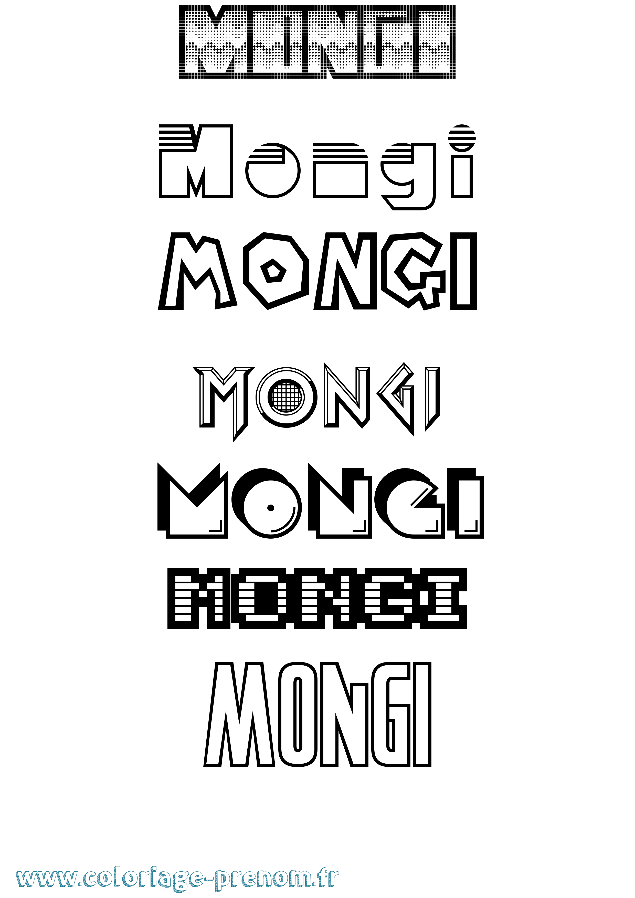 Coloriage Mongi Jeux Vidéos Coloriage prénom Mongi Jeux Vidéos