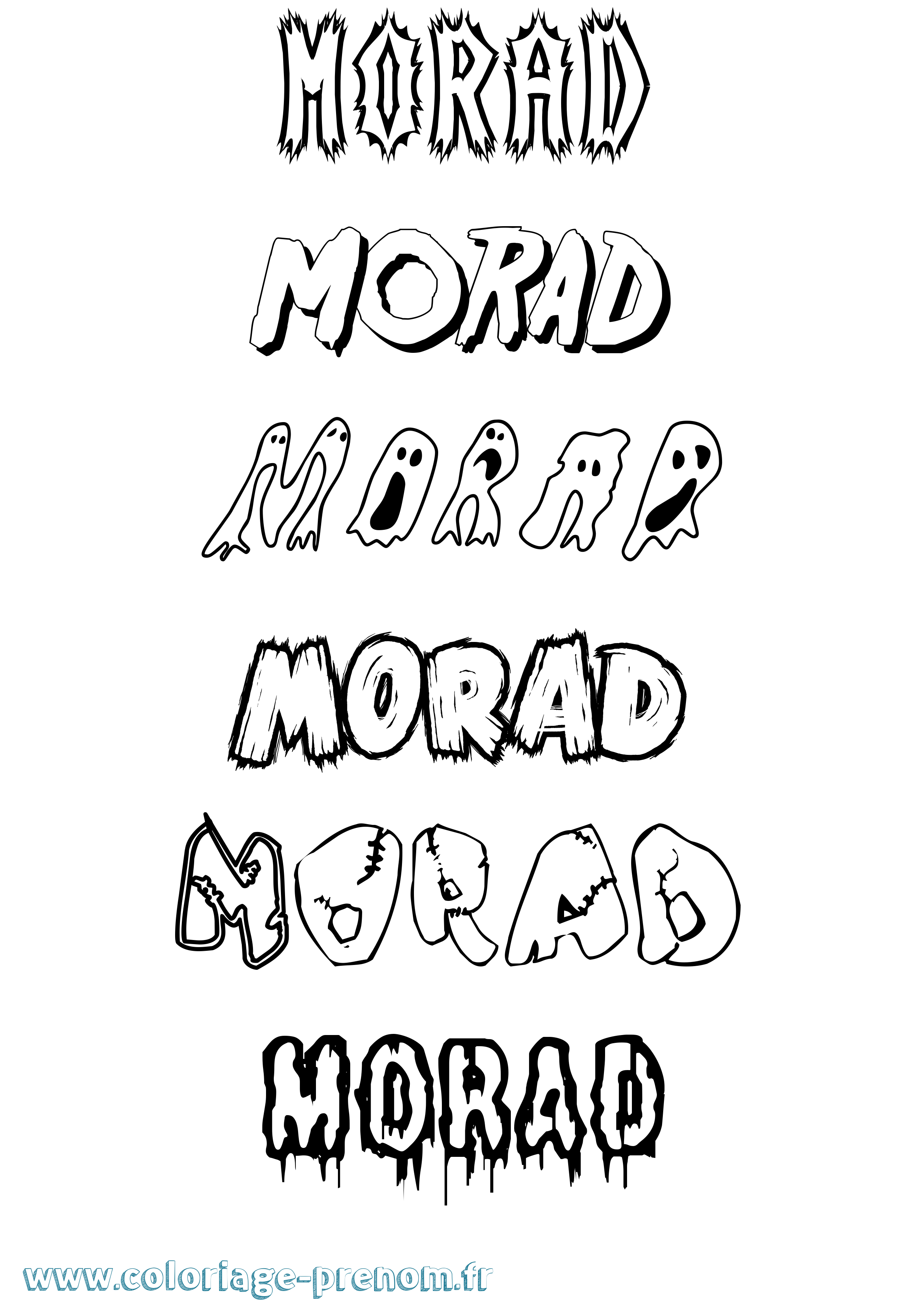 Coloriage Morad Frisson Coloriage prénom Morad Frisson