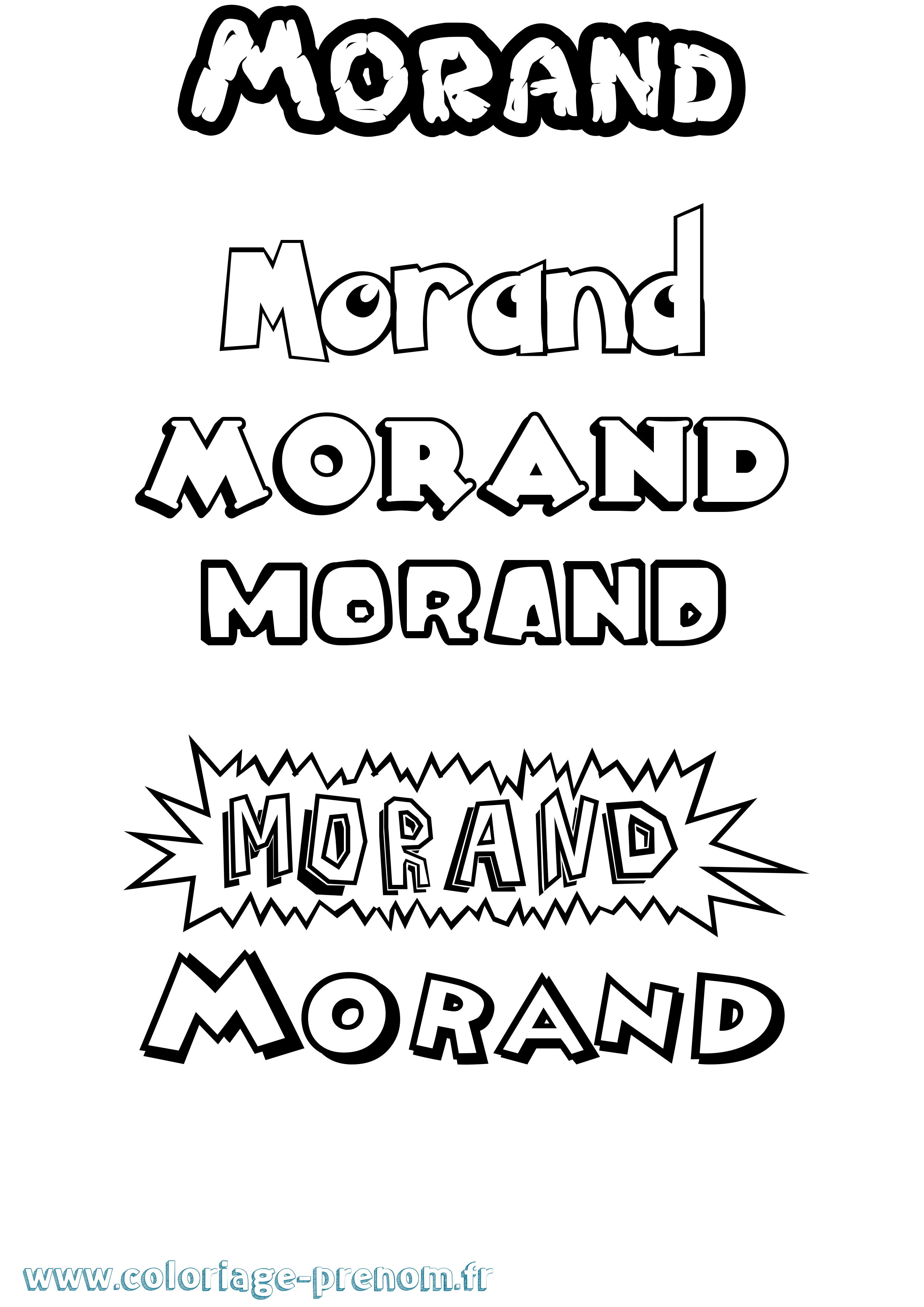 Coloriage Morand Dessin Animé Coloriage prénom Morand Dessin Animé