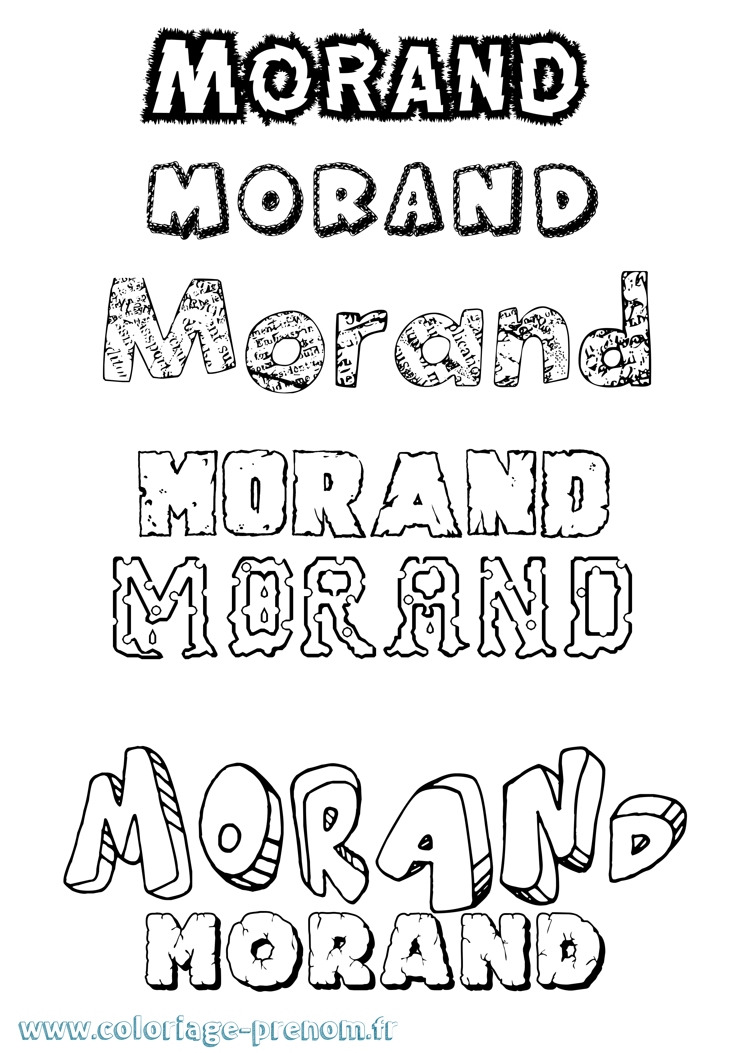 Coloriage Morand Destructuré Coloriage prénom Morand Destructuré