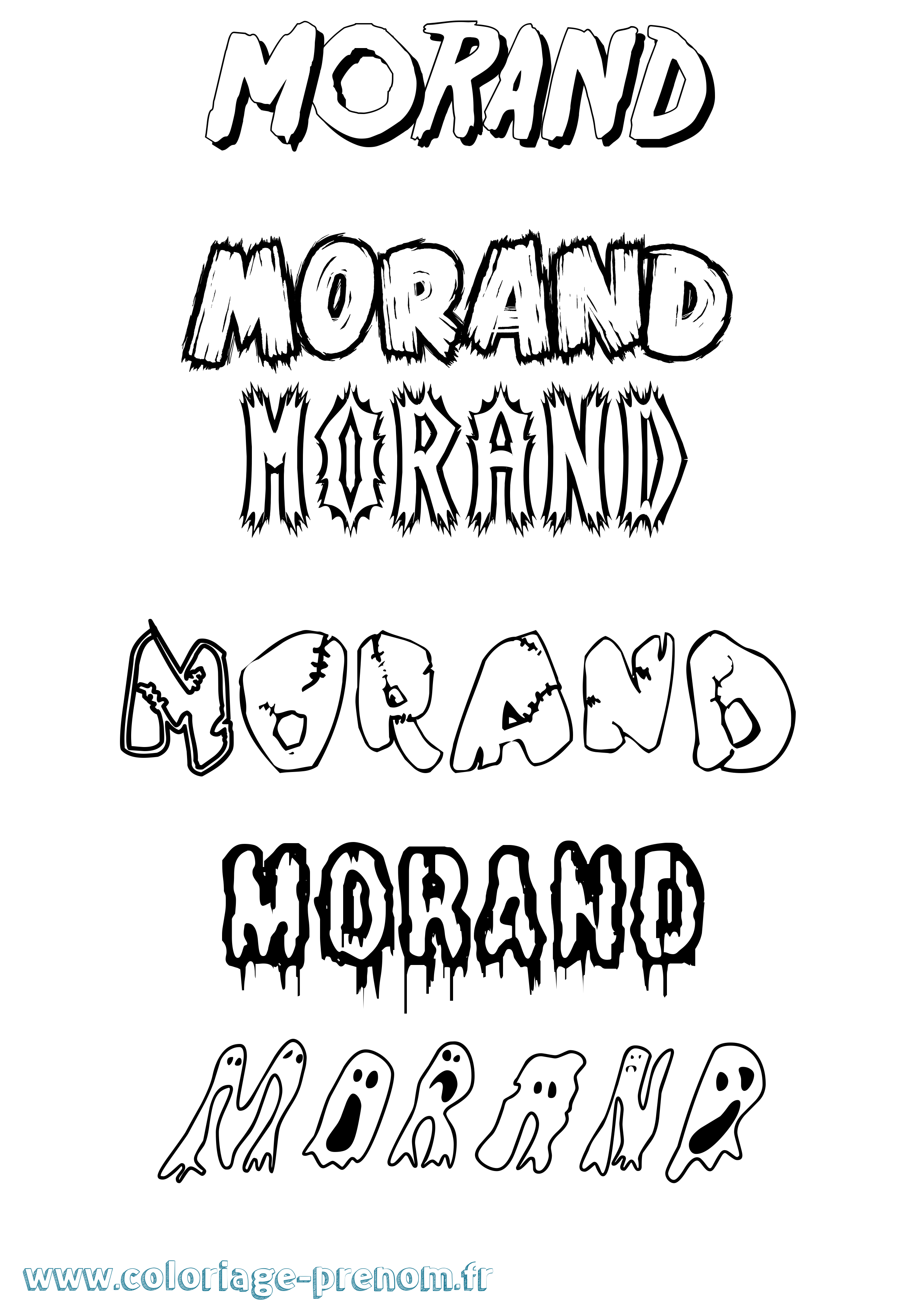 Coloriage Morand Frisson Coloriage prénom Morand Frisson