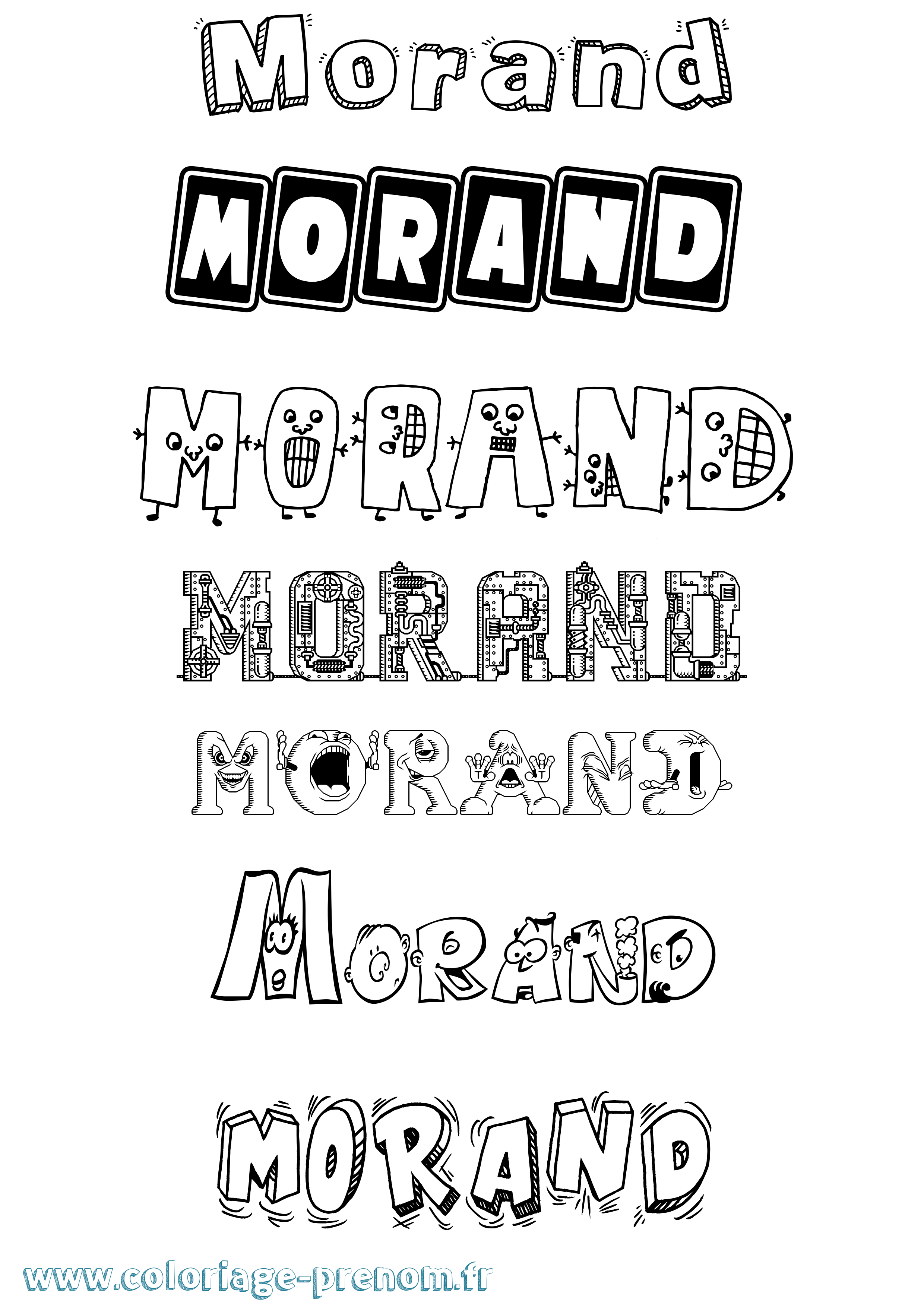 Coloriage Morand Fun Coloriage prénom Morand Fun