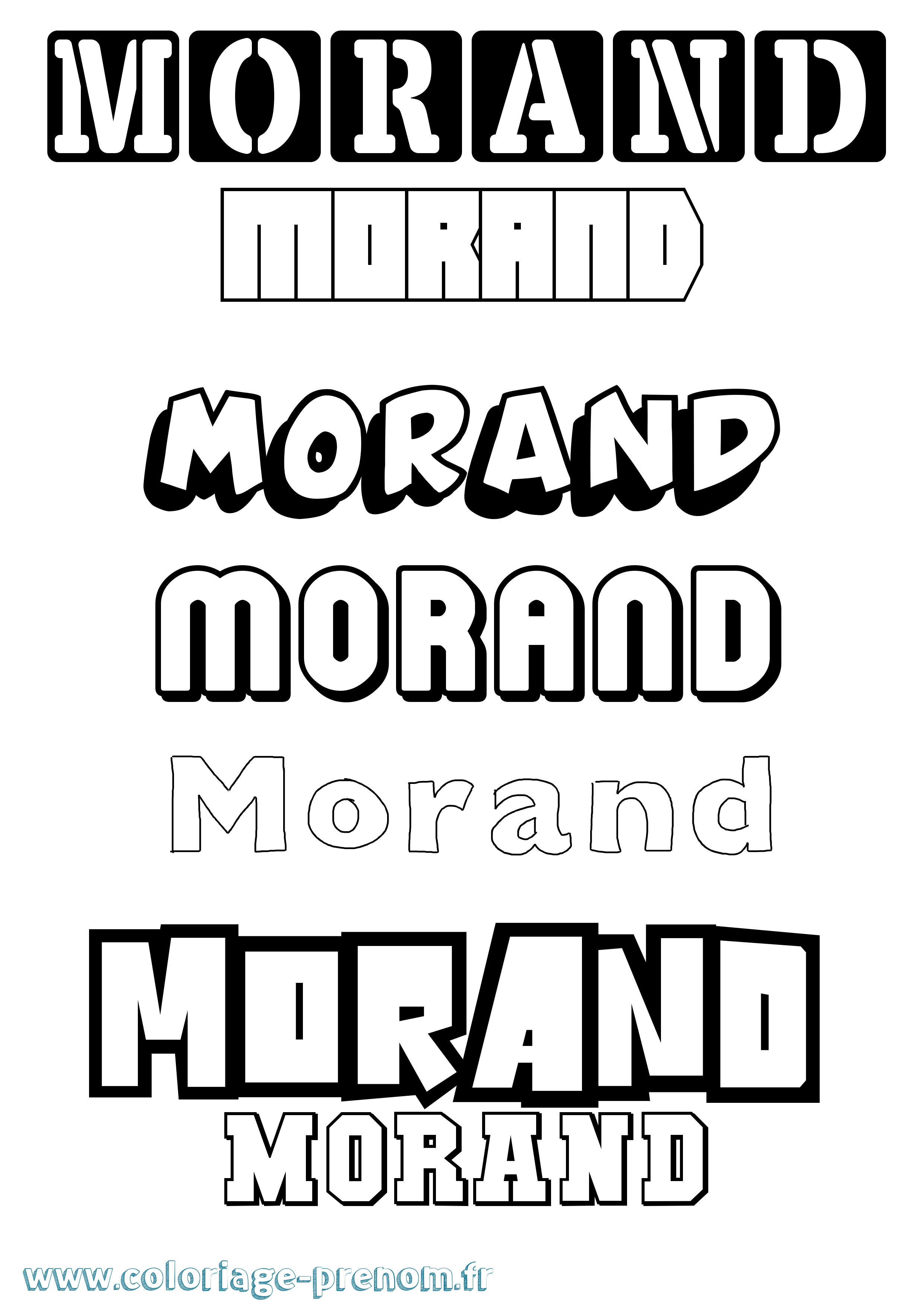 Coloriage Morand Simple Coloriage prénom Morand Simple