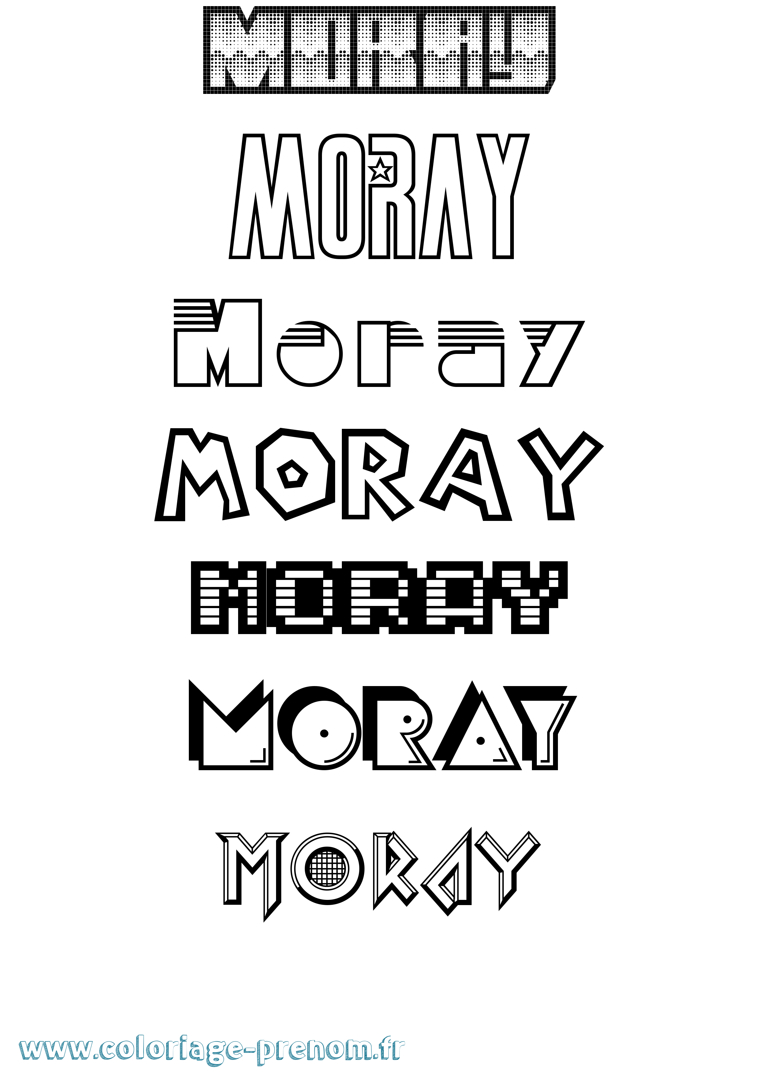 Coloriage Moray Jeux Vidéos Coloriage prénom Moray Jeux Vidéos