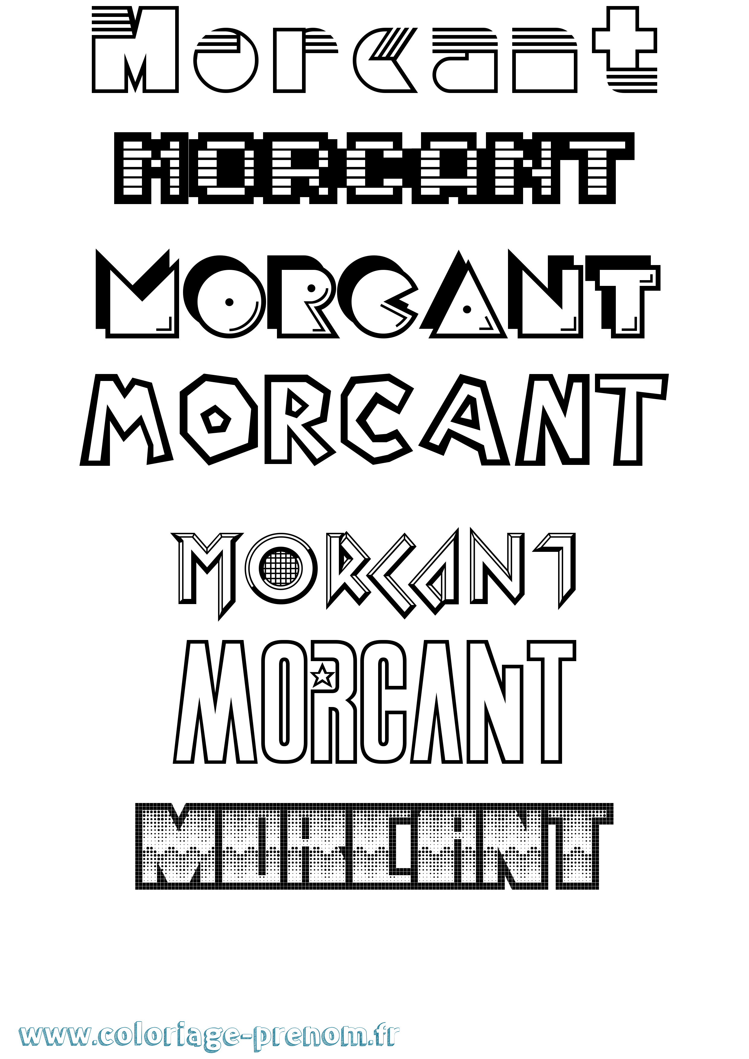 Coloriage Morcant Jeux Vidéos Coloriage prénom Morcant Jeux Vidéos