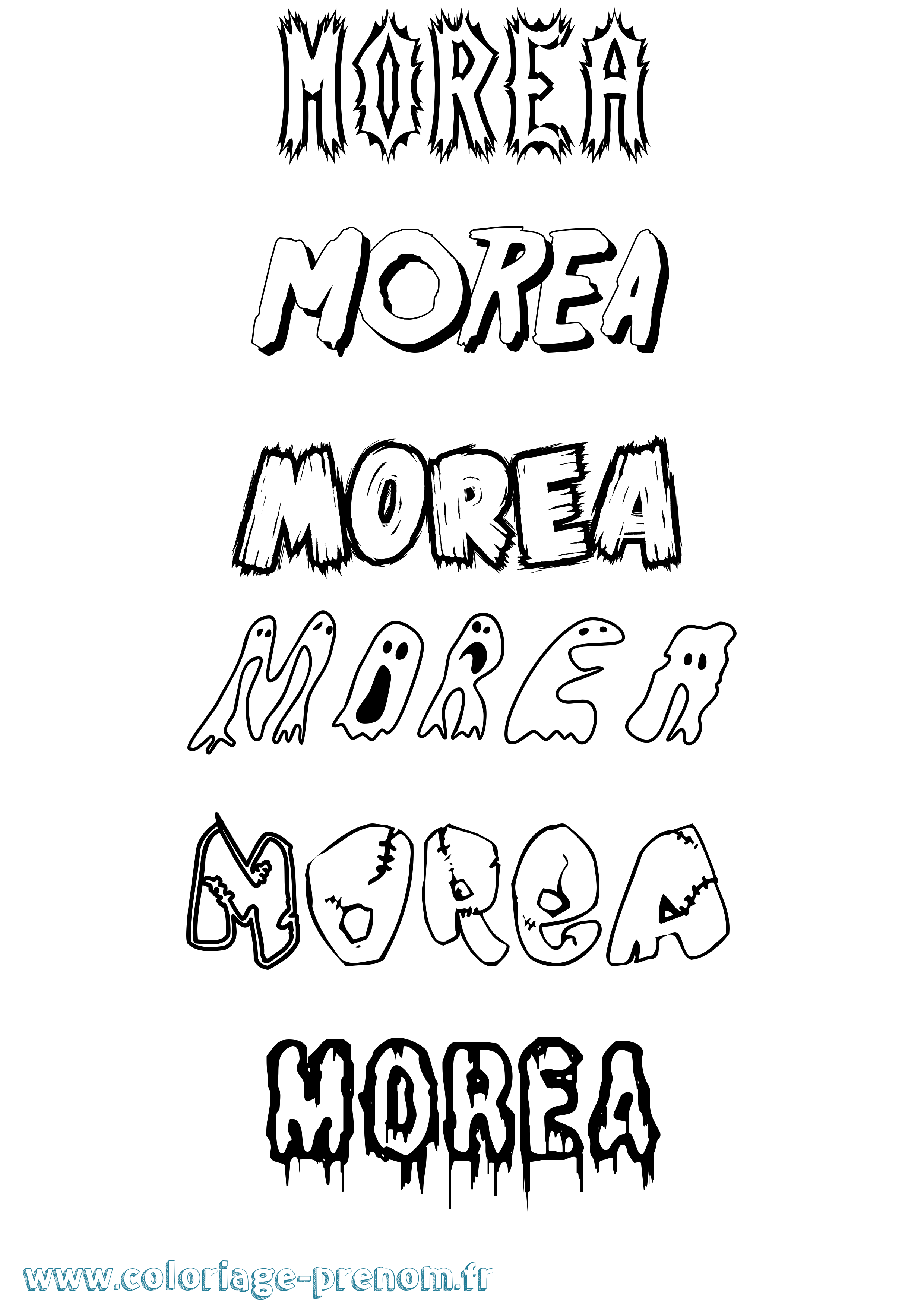 Coloriage Morea Frisson Coloriage prénom Morea Frisson