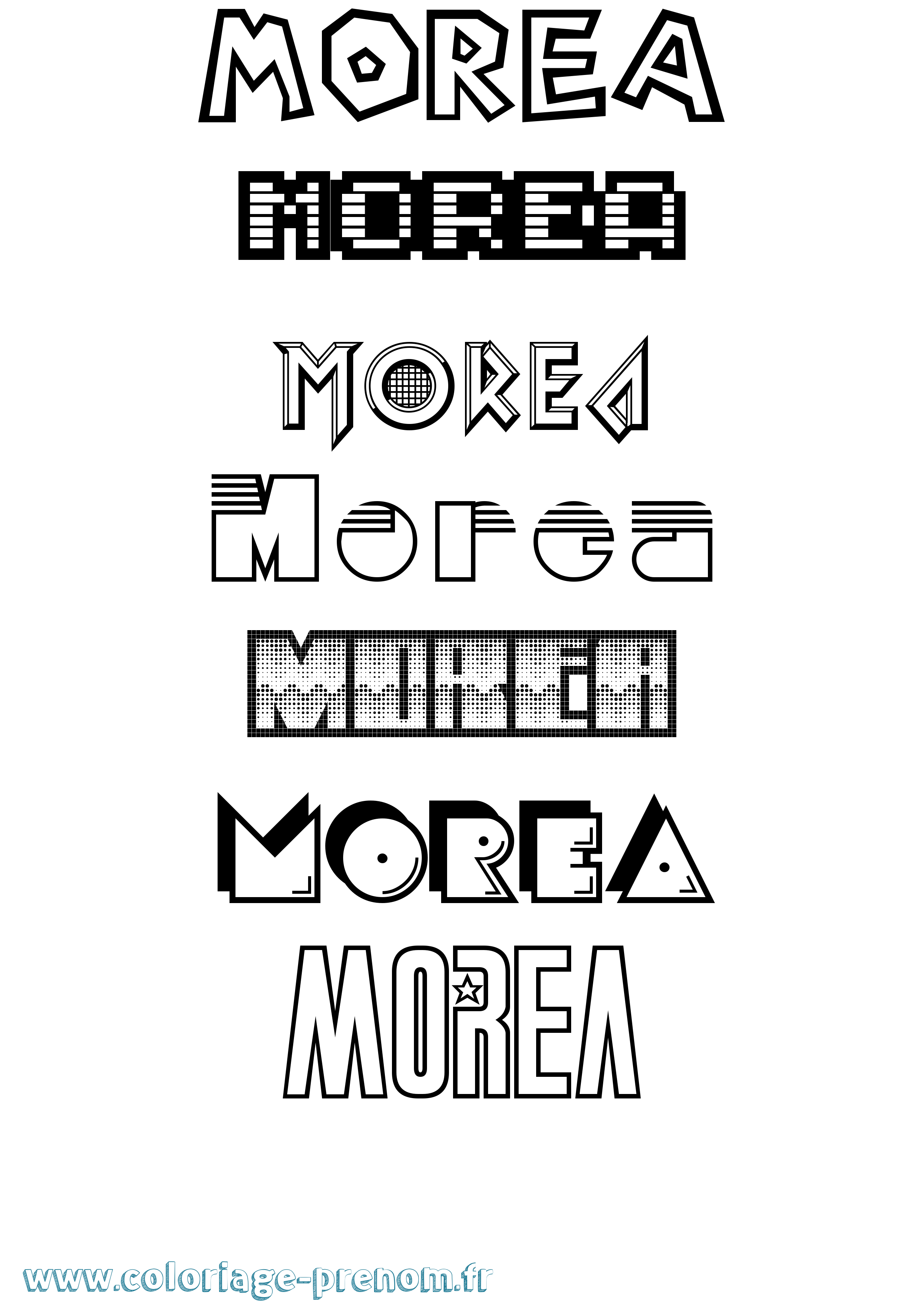 Coloriage Morea Jeux Vidéos Coloriage prénom Morea Jeux Vidéos