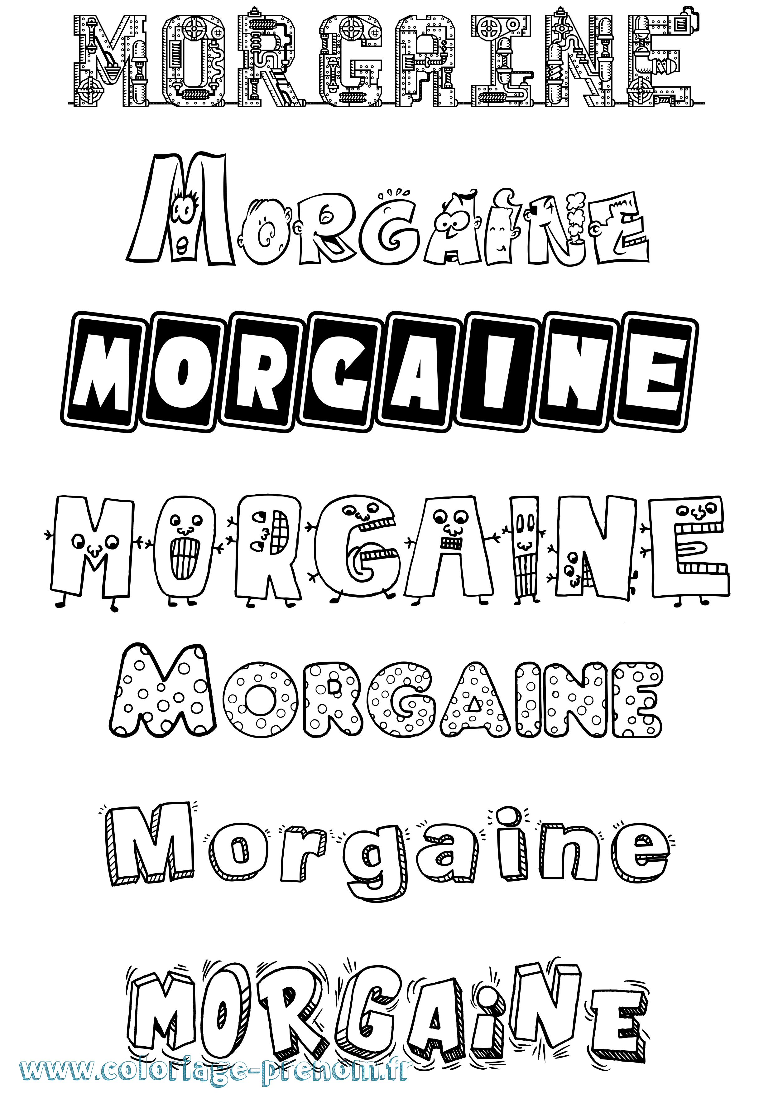 Coloriage Morgaine Fun Coloriage prénom Morgaine Fun