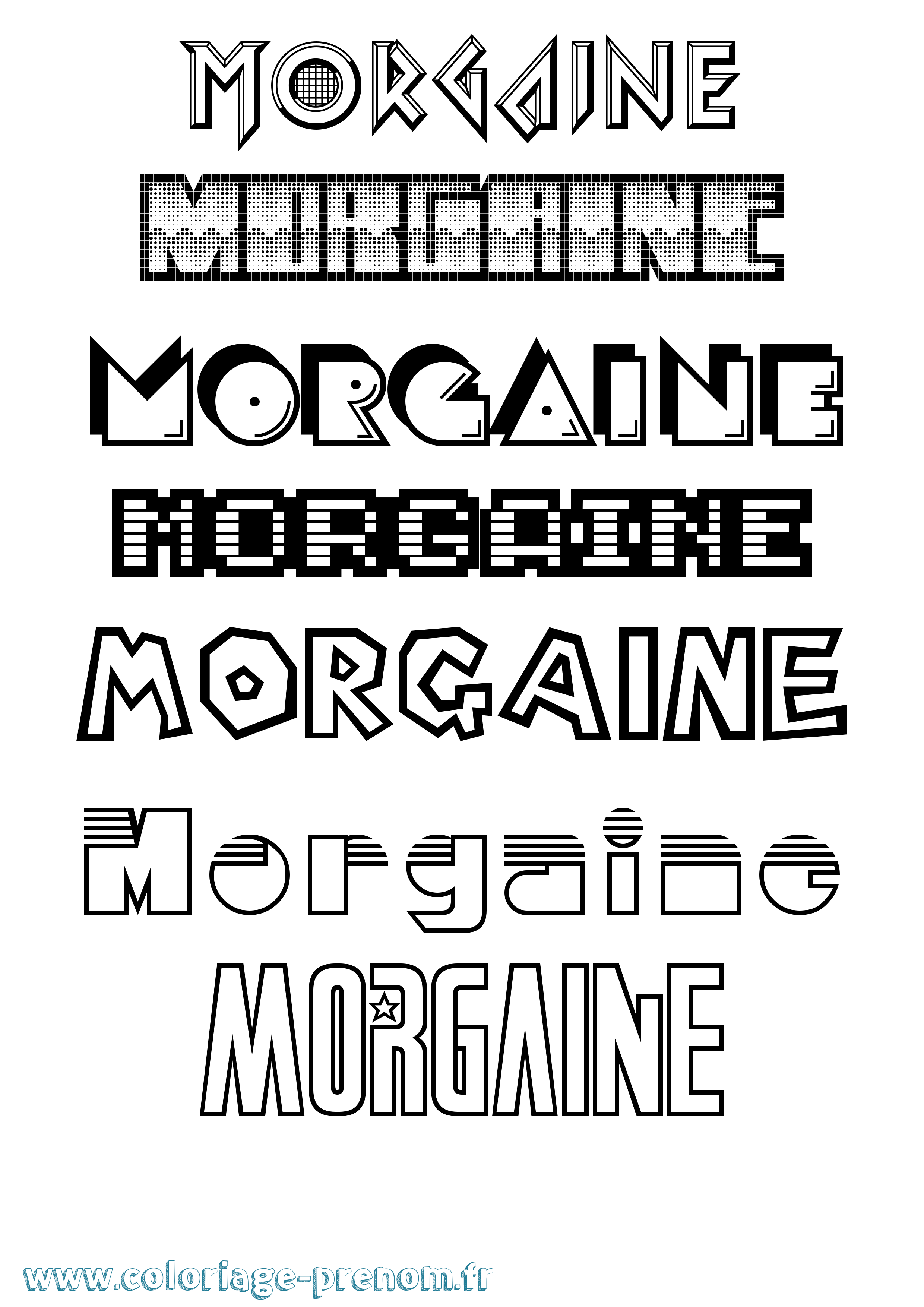 Coloriage Morgaine Jeux Vidéos Coloriage prénom Morgaine Jeux Vidéos