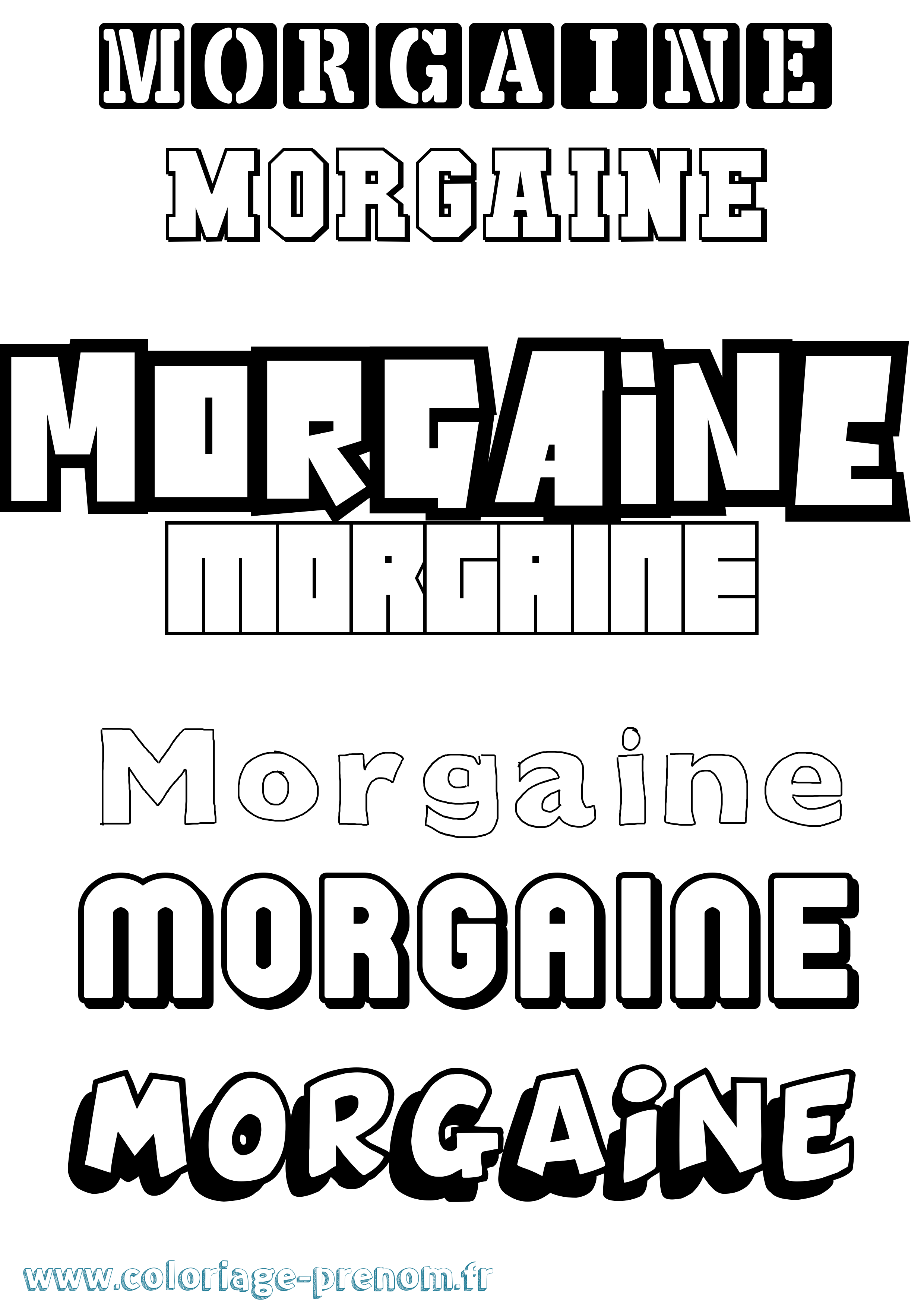 Coloriage Morgaine Simple Coloriage prénom Morgaine Simple