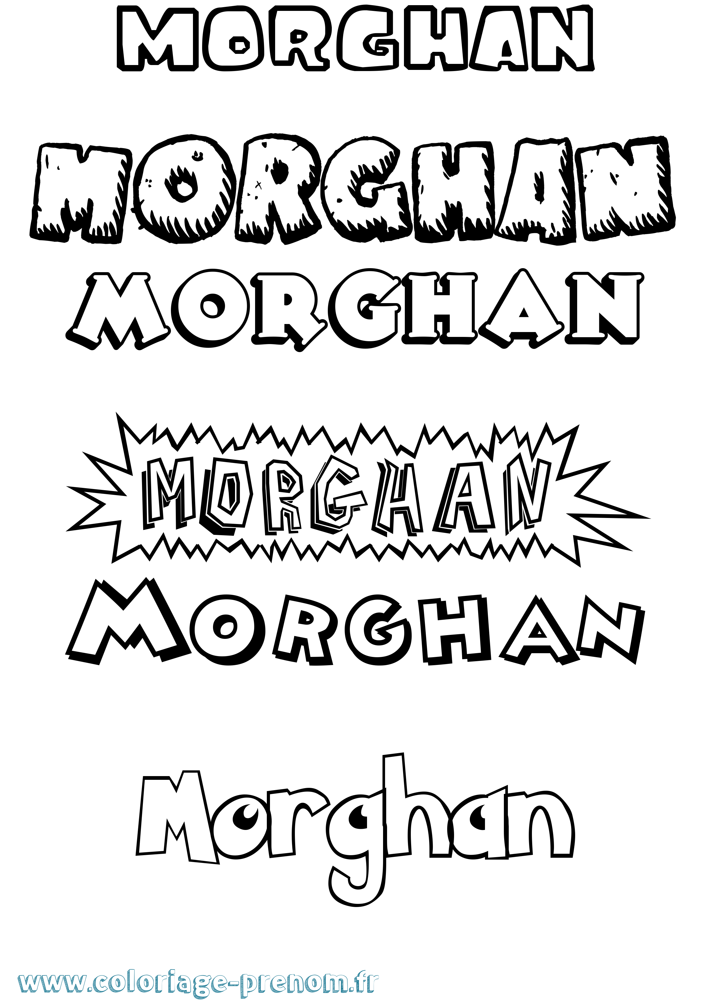Coloriage Morghan Dessin Animé Coloriage prénom Morghan Dessin Animé