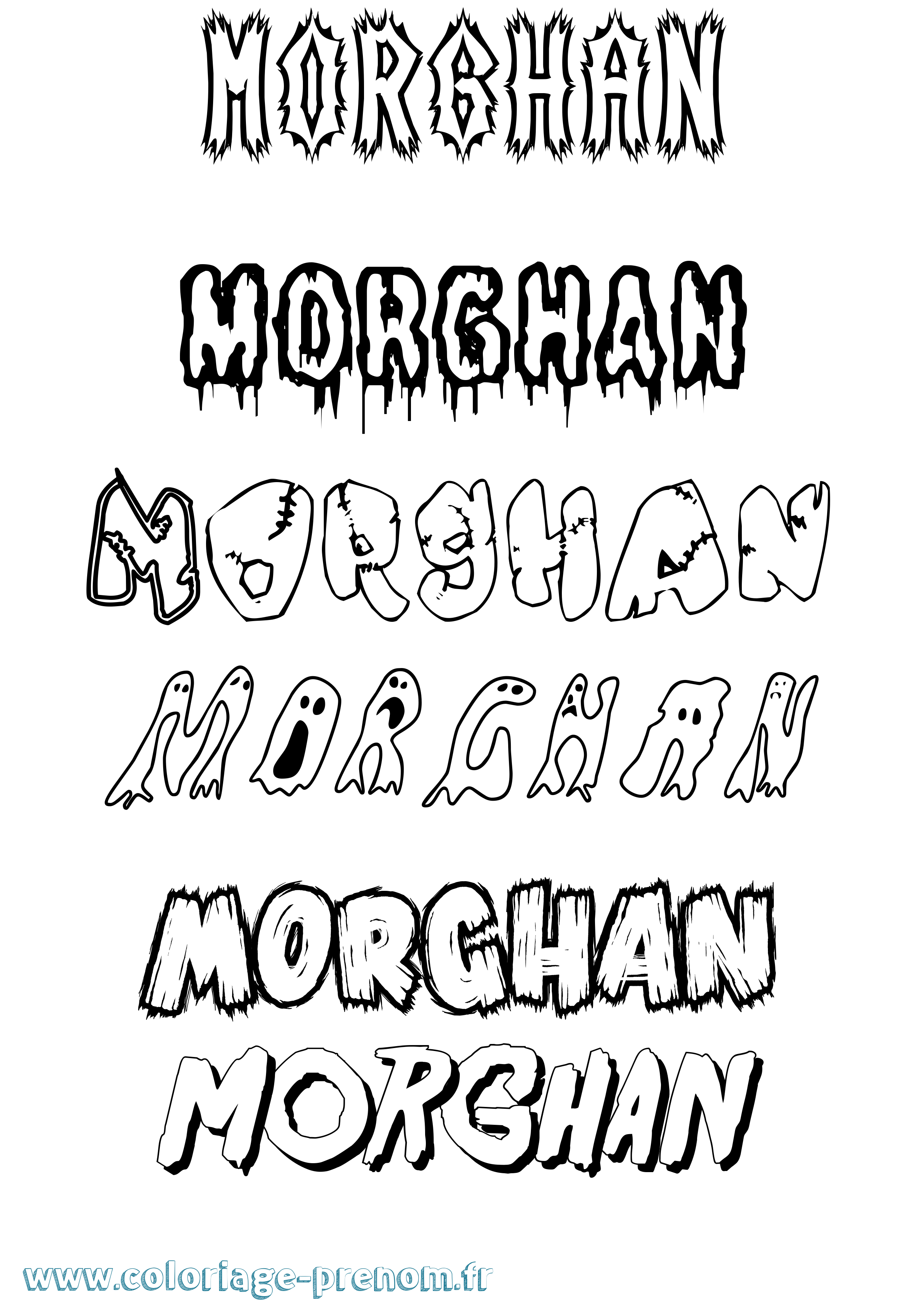 Coloriage Morghan Frisson Coloriage prénom Morghan Frisson