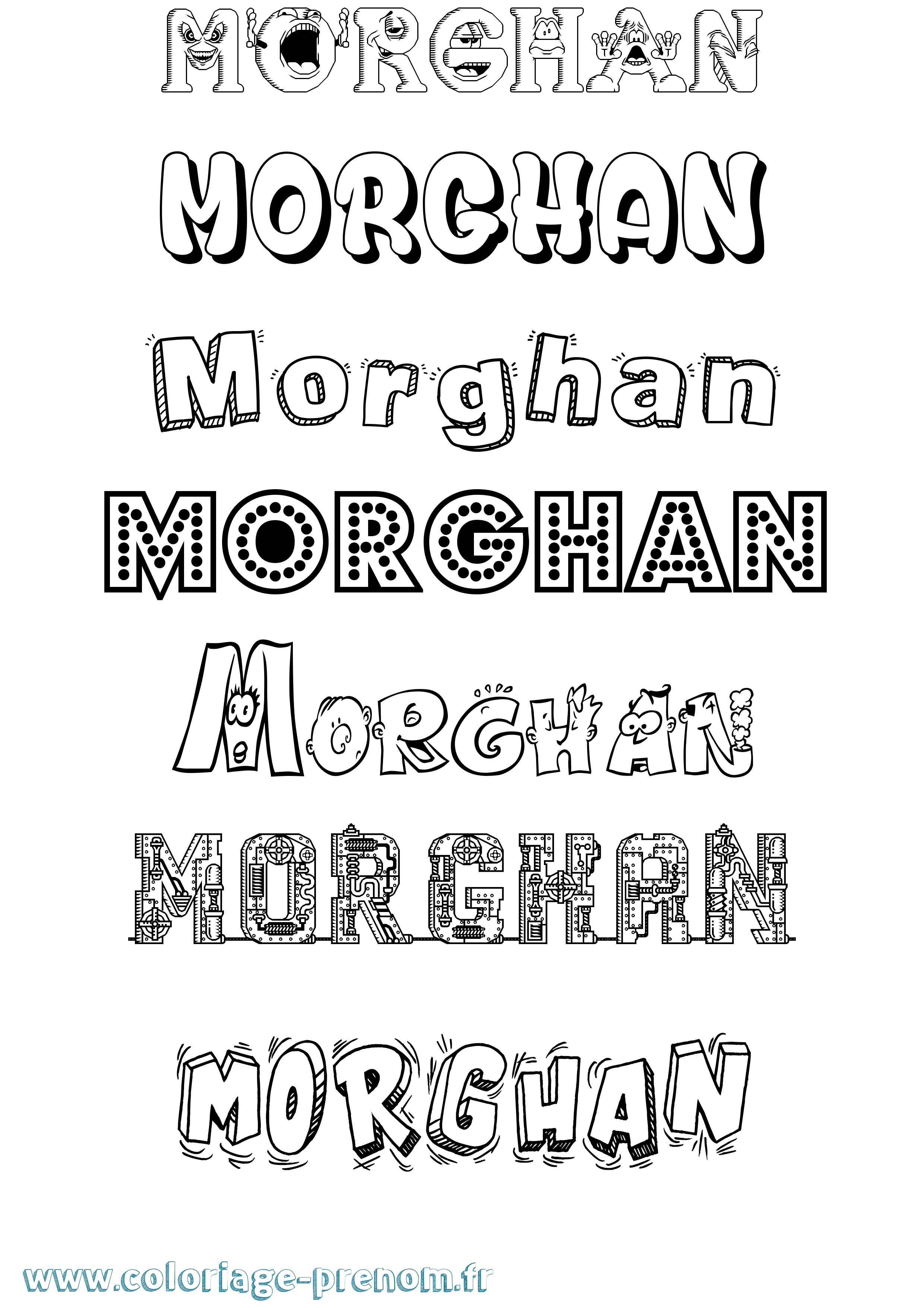 Coloriage Morghan Fun Coloriage prénom Morghan Fun