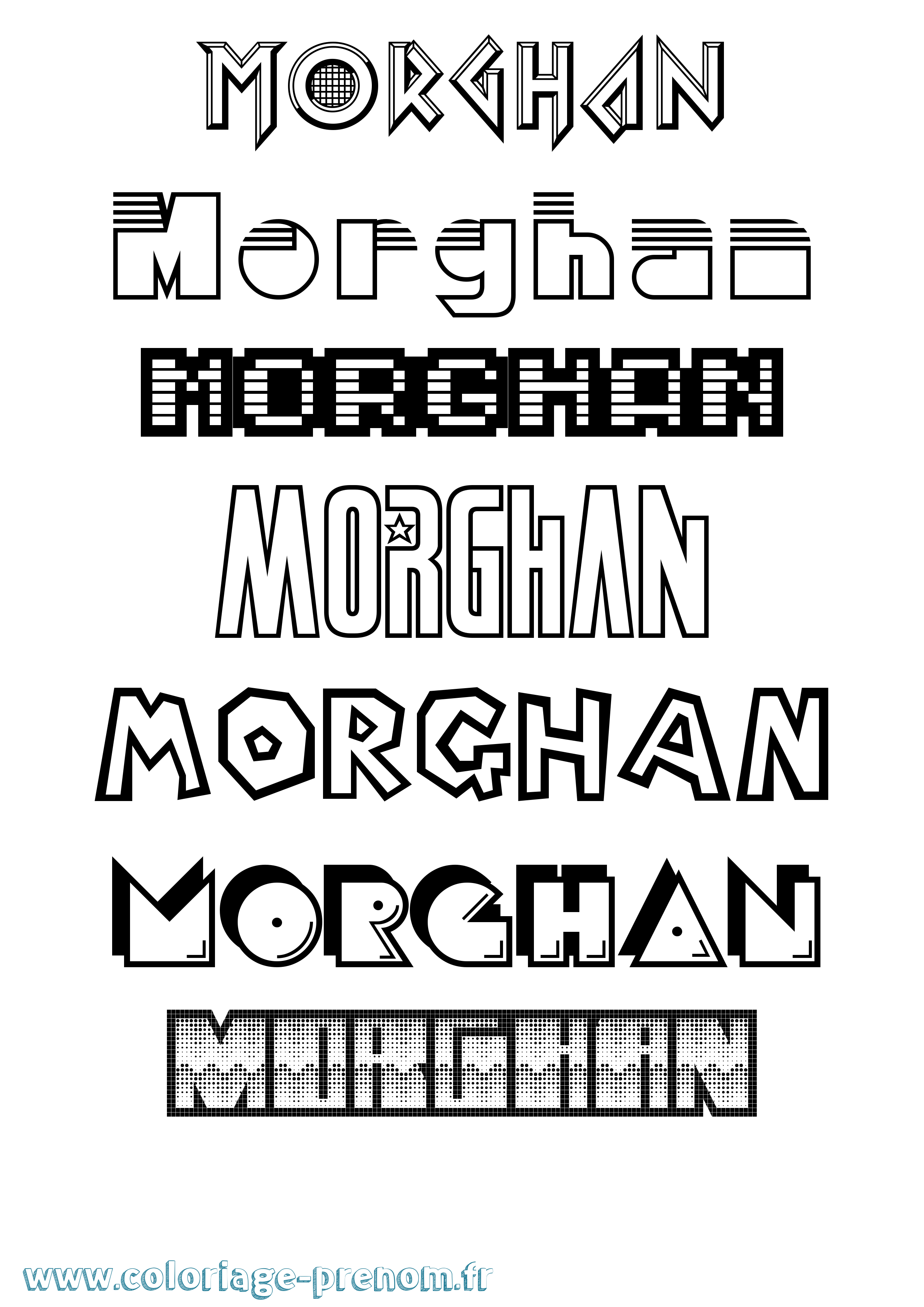 Coloriage Morghan Jeux Vidéos Coloriage prénom Morghan Jeux Vidéos