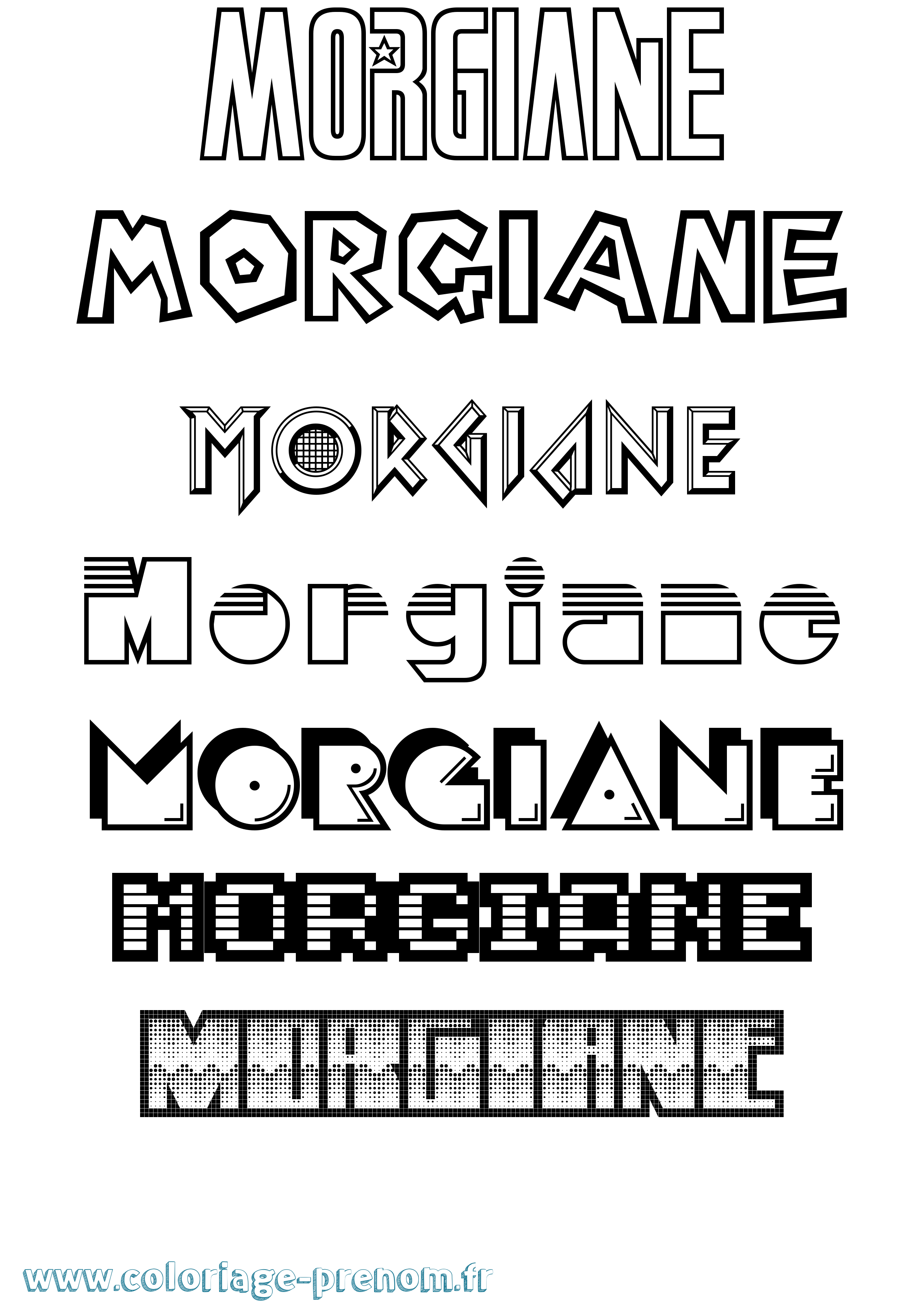 Coloriage Morgiane Jeux Vidéos Coloriage prénom Morgiane Jeux Vidéos