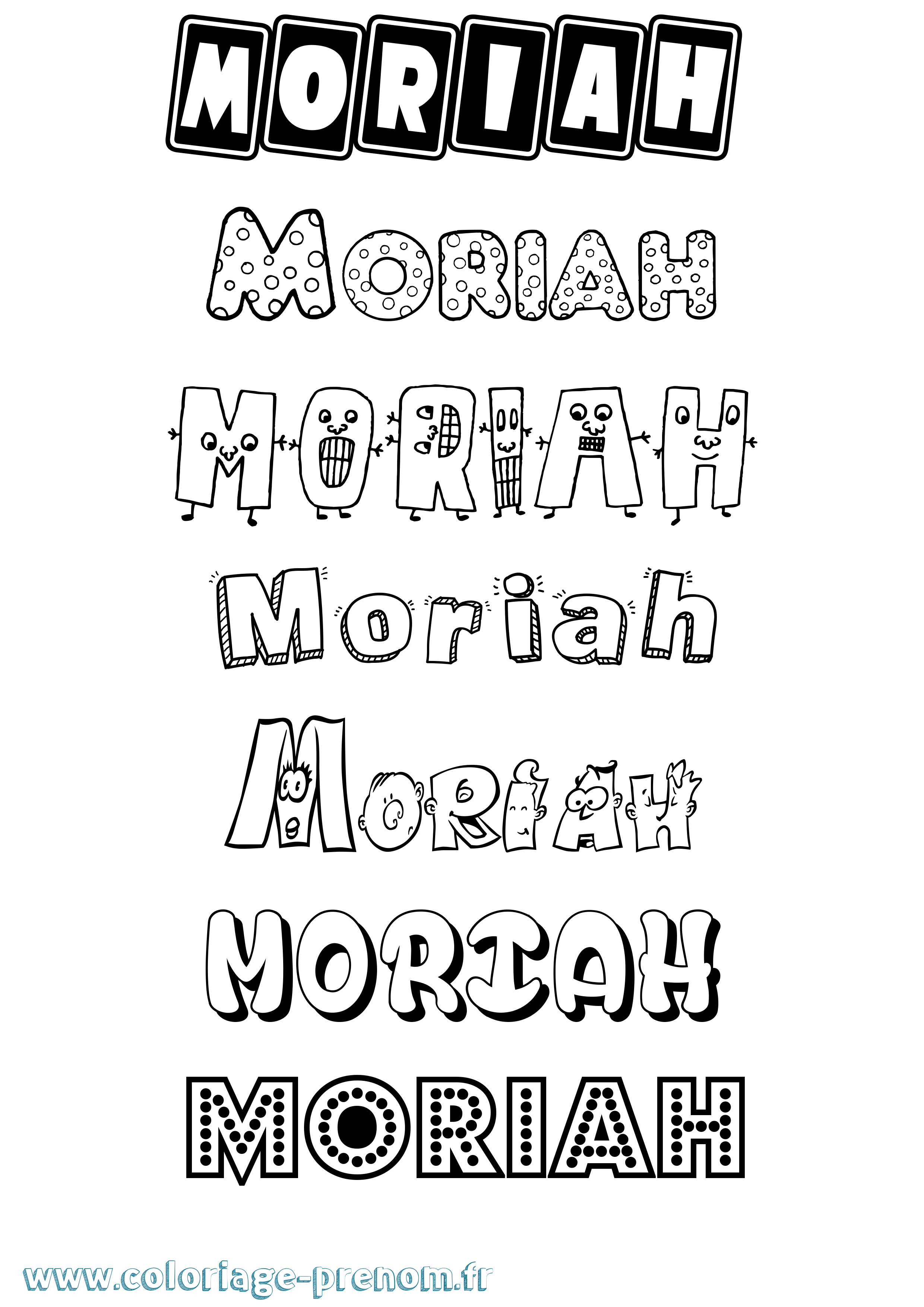 Coloriage Moriah Fun Coloriage prénom Moriah Fun