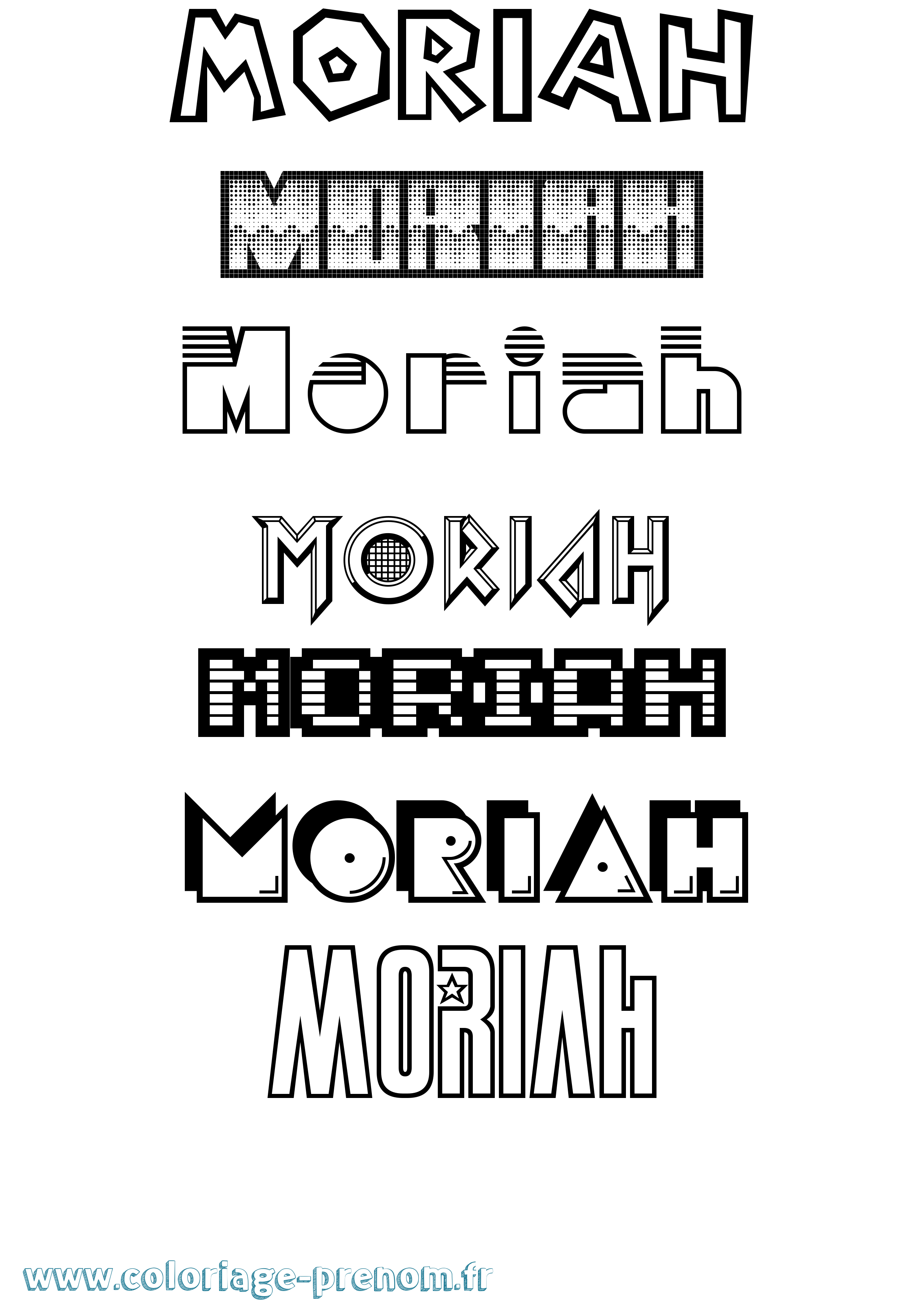 Coloriage Moriah Jeux Vidéos Coloriage prénom Moriah Jeux Vidéos