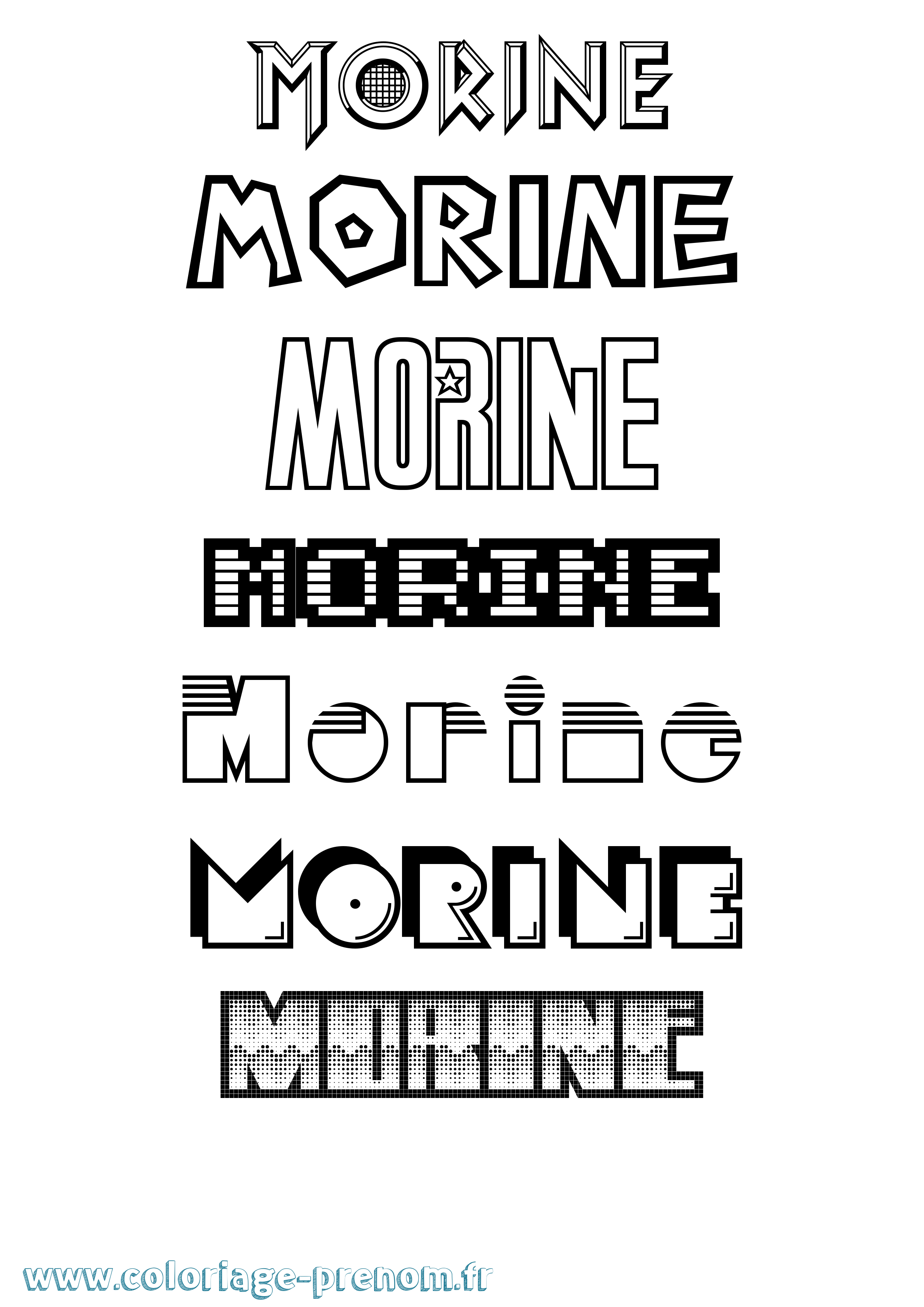 Coloriage Morine Jeux Vidéos Coloriage prénom Morine Jeux Vidéos