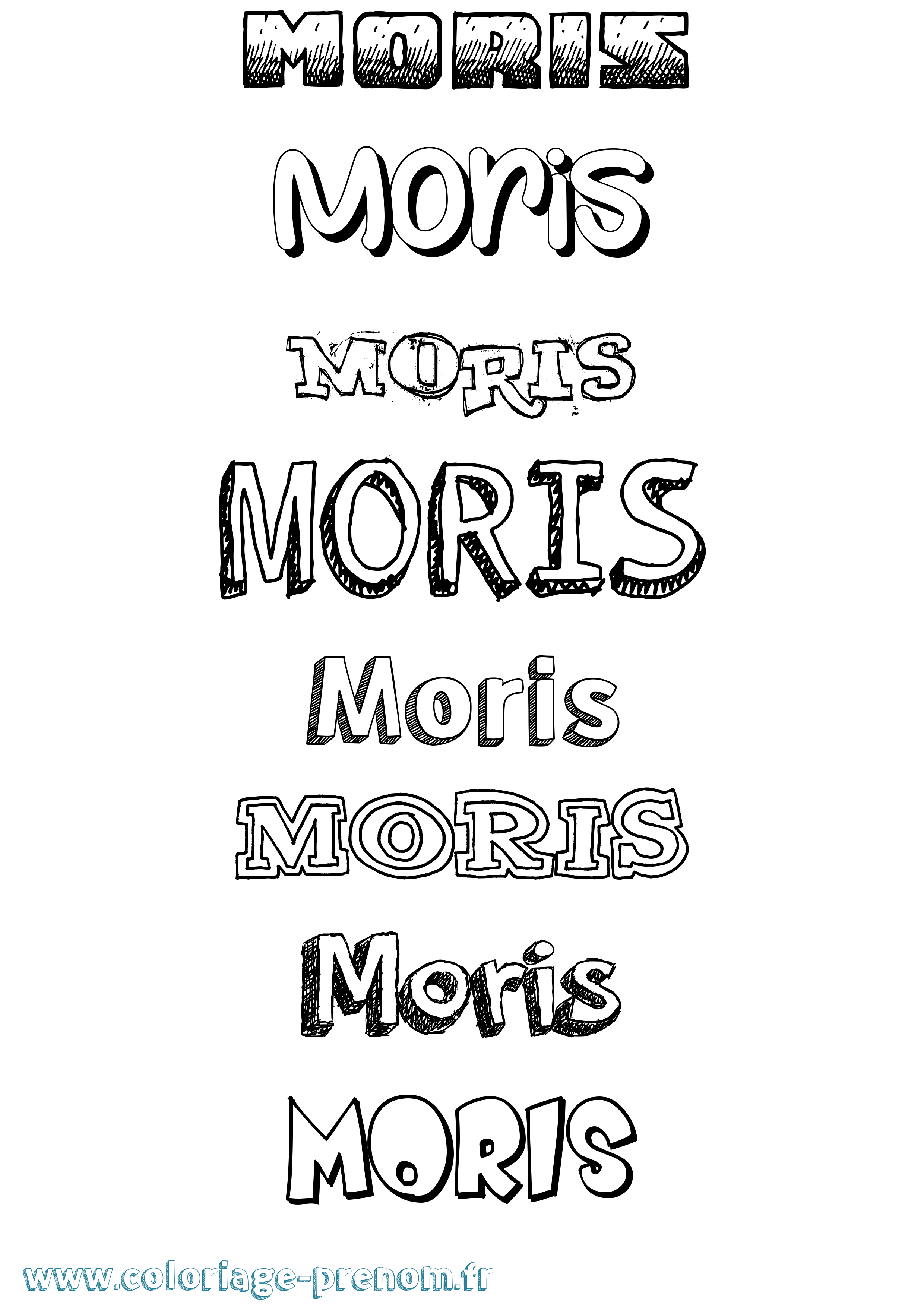 Coloriage Moris Dessiné Coloriage prénom Moris Dessiné