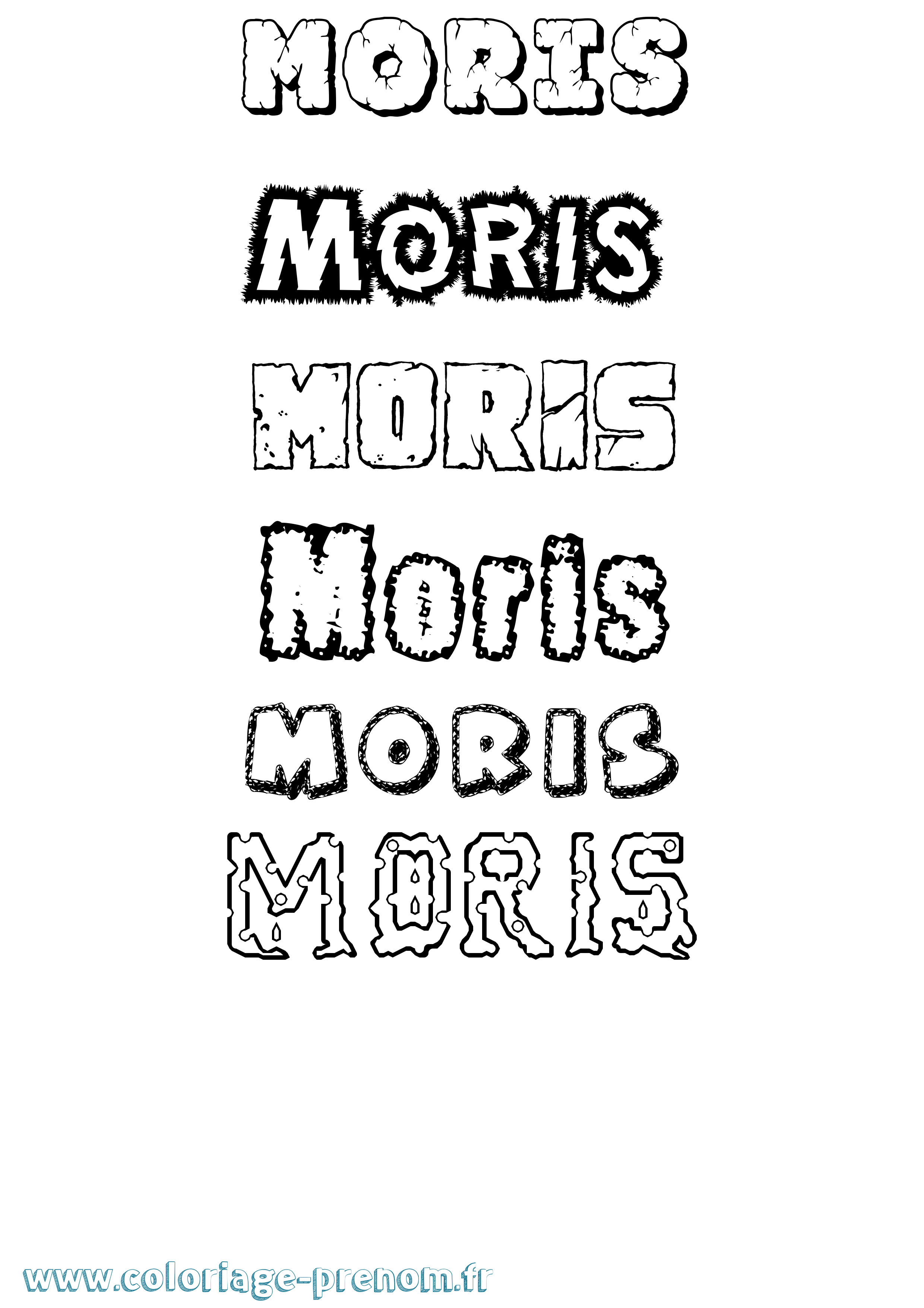 Coloriage Moris Destructuré Coloriage prénom Moris Destructuré