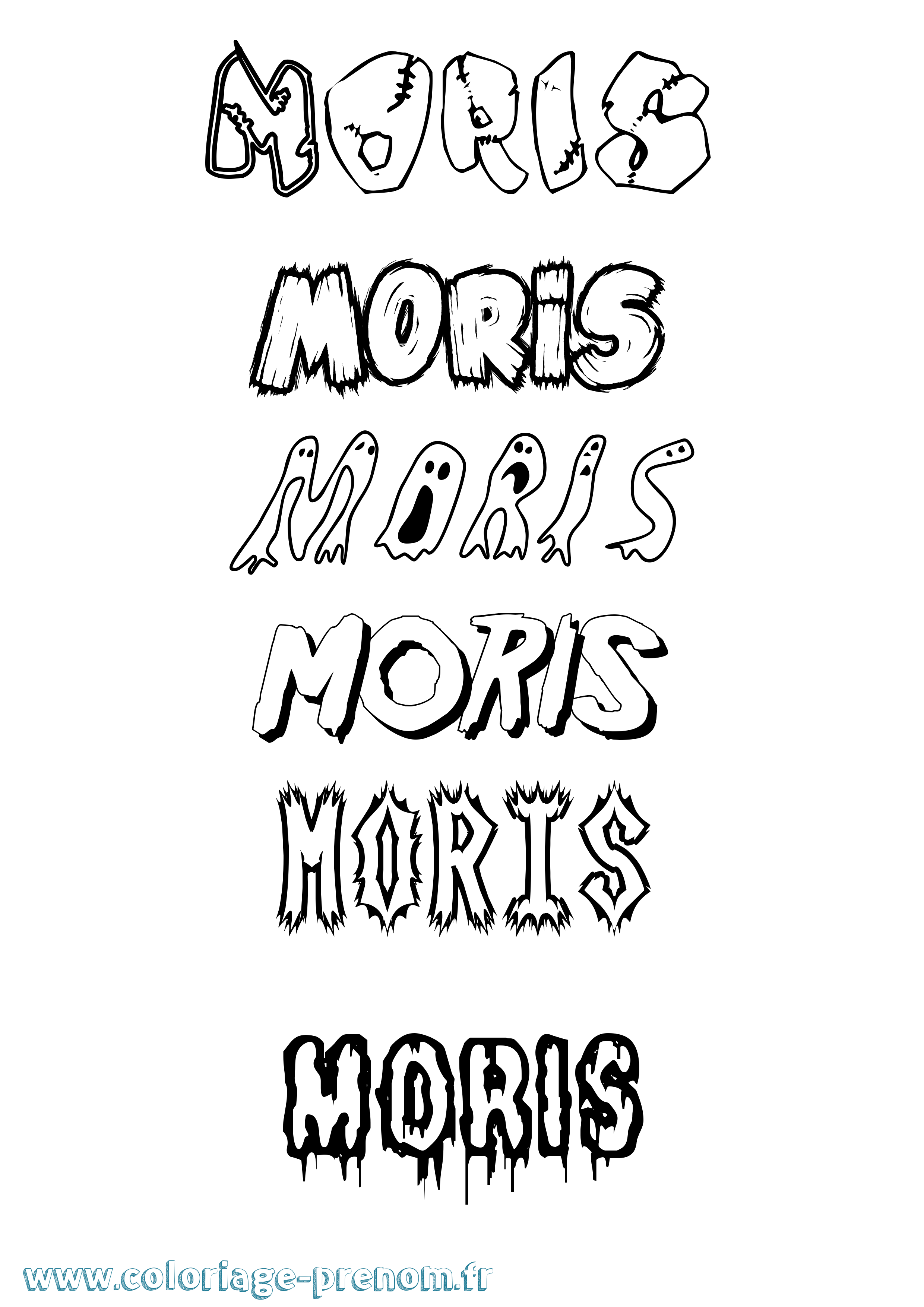 Coloriage Moris Frisson Coloriage prénom Moris Frisson