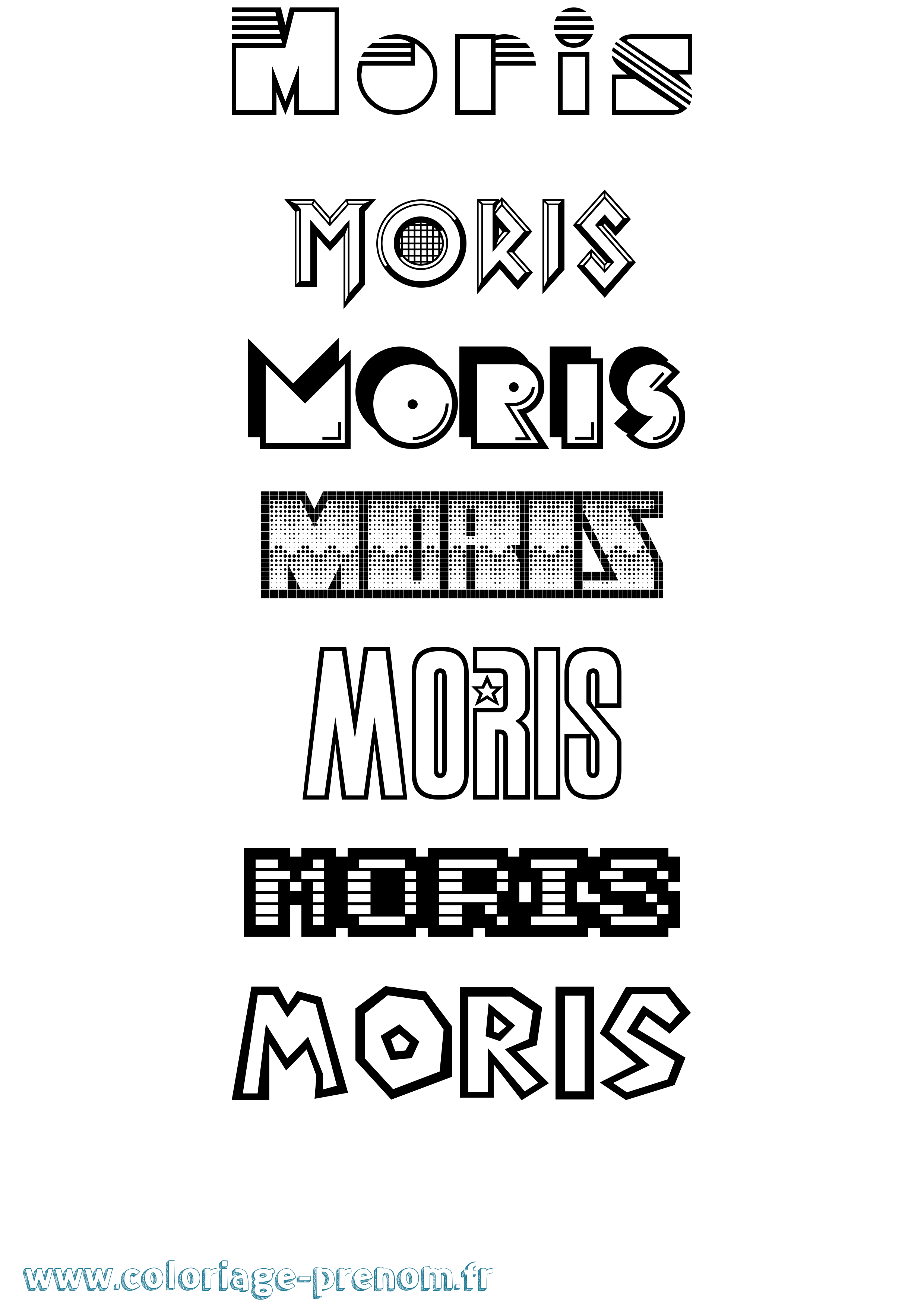 Coloriage Moris Jeux Vidéos Coloriage prénom Moris Jeux Vidéos