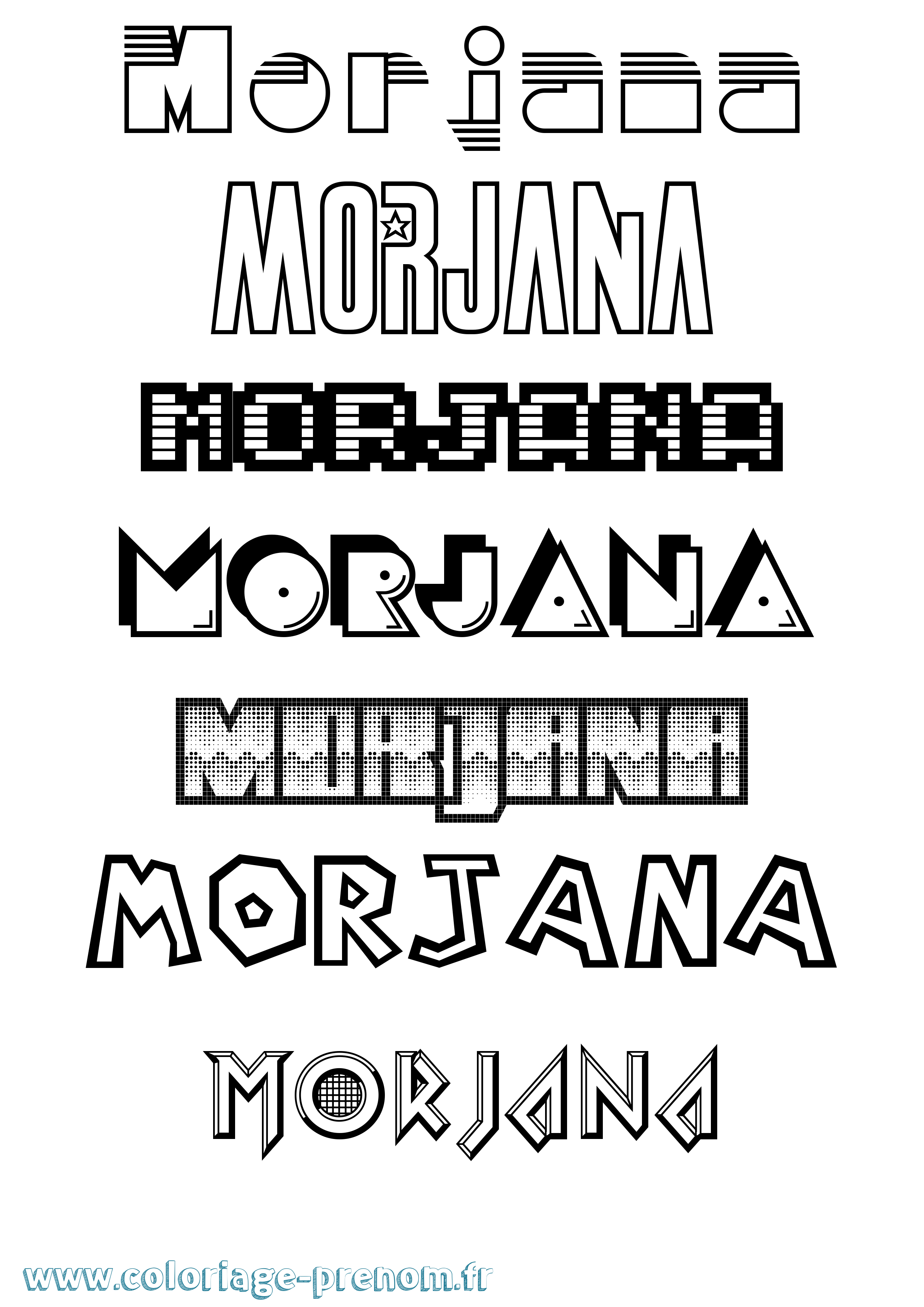 Coloriage Morjana Jeux Vidéos Coloriage prénom Morjana Jeux Vidéos
