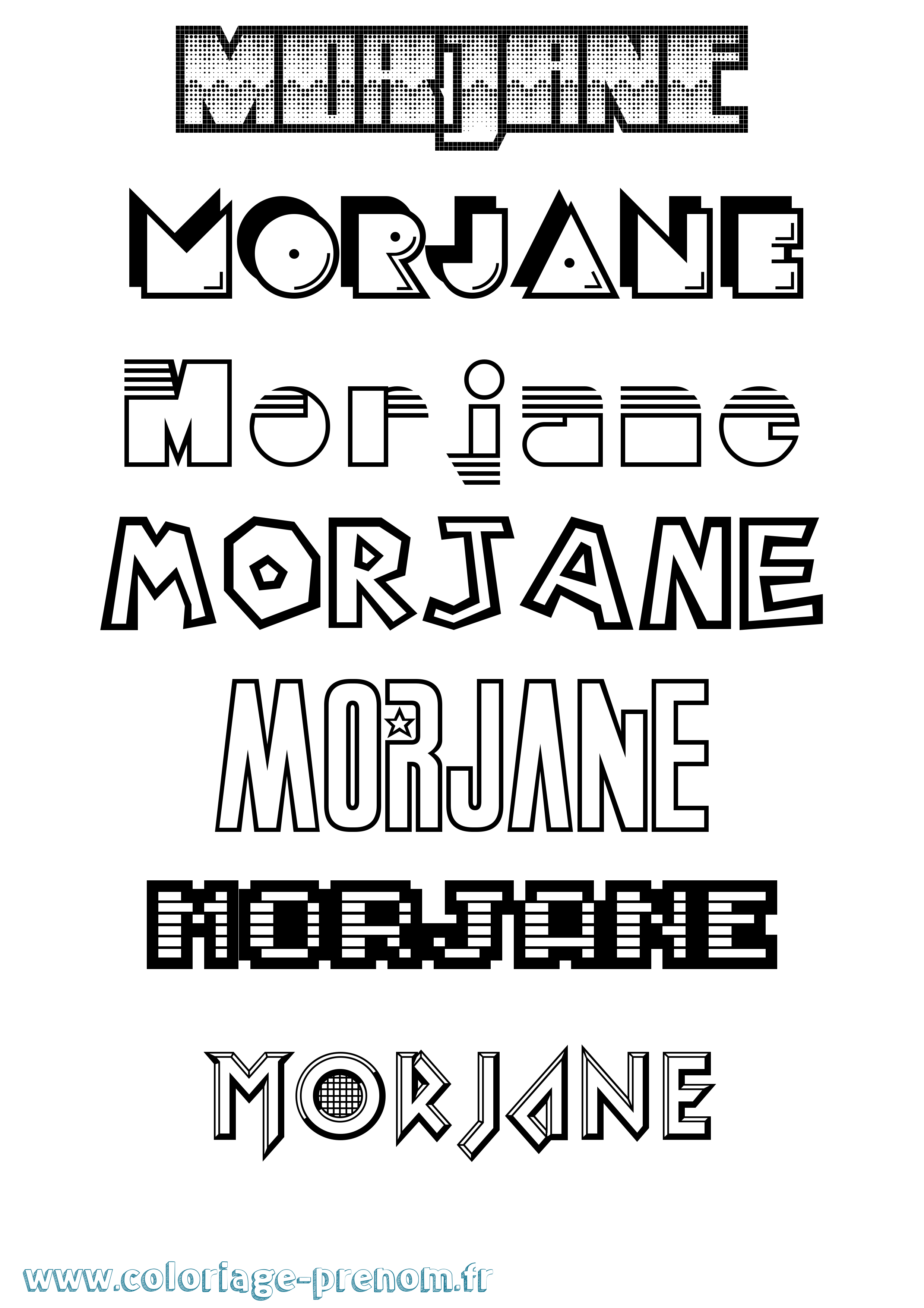 Coloriage Morjane Jeux Vidéos Coloriage prénom Morjane Jeux Vidéos