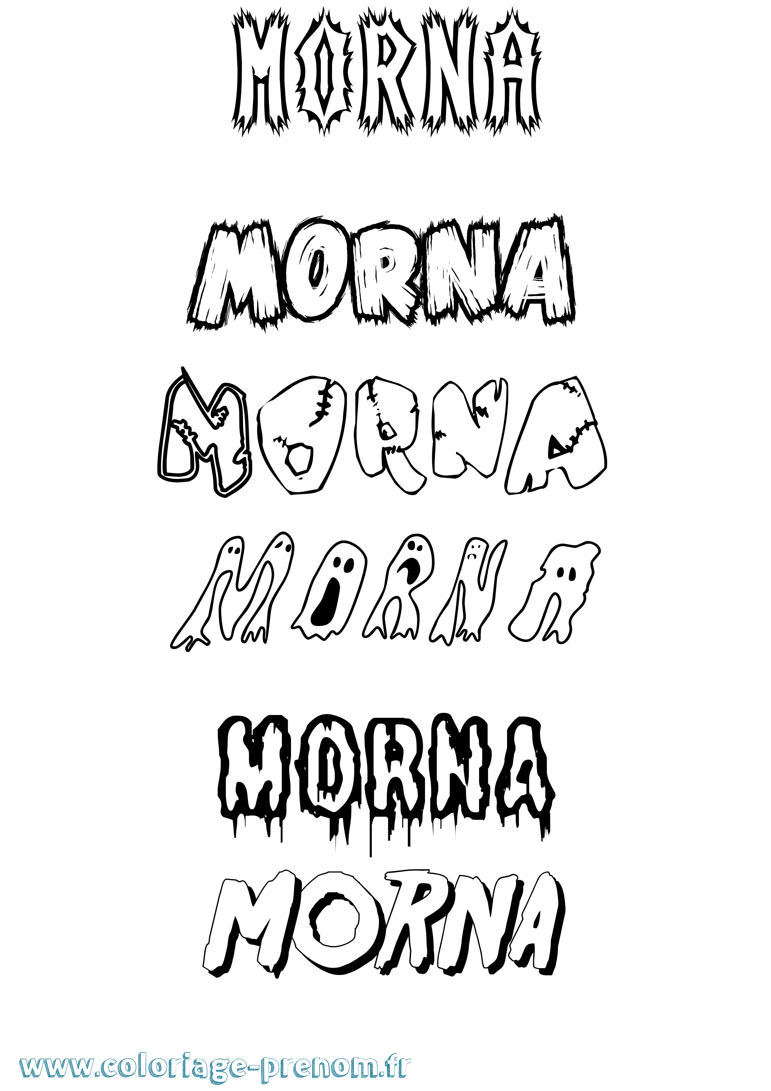 Coloriage Morna Frisson Coloriage prénom Morna Frisson