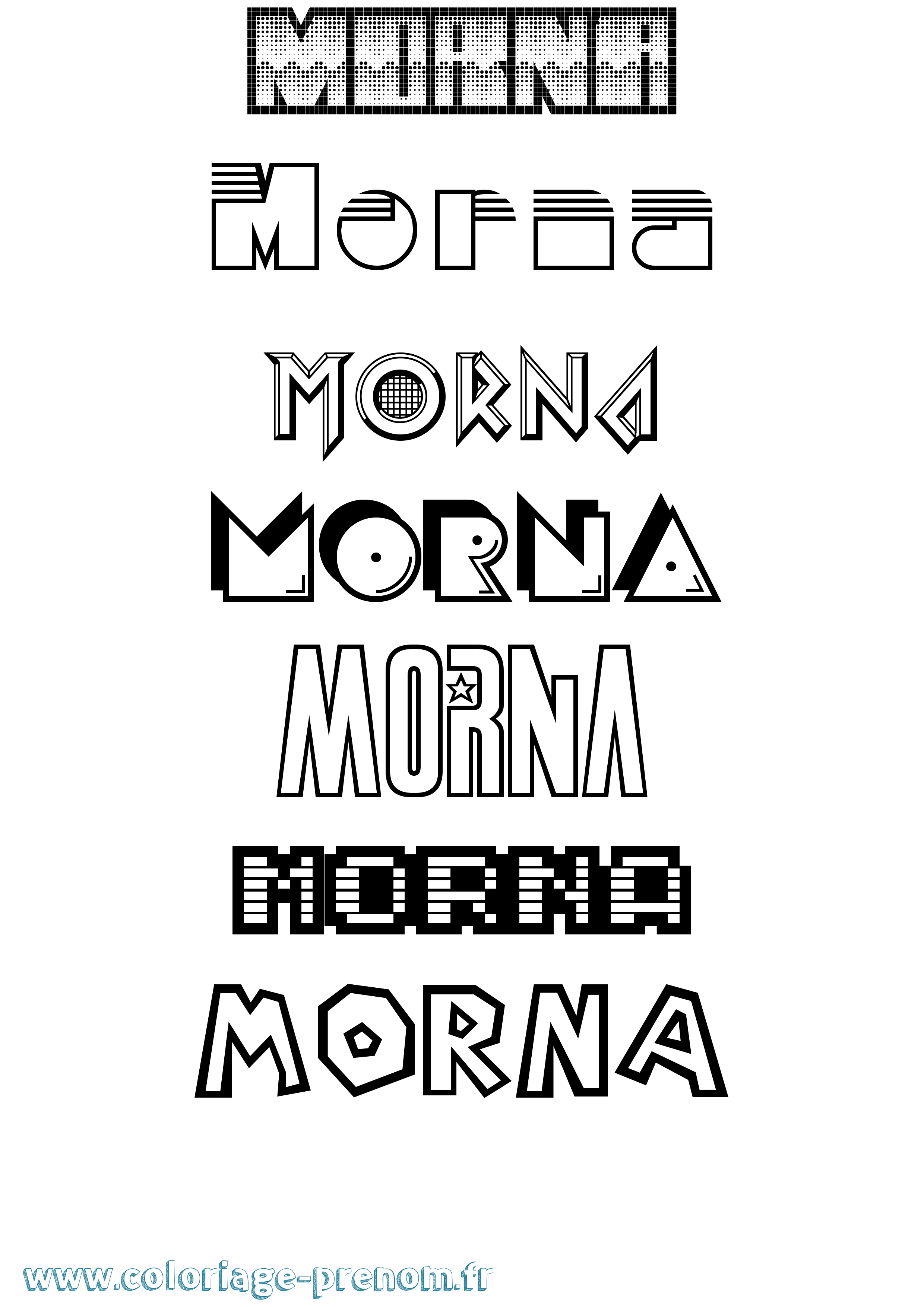 Coloriage Morna Jeux Vidéos Coloriage prénom Morna Jeux Vidéos