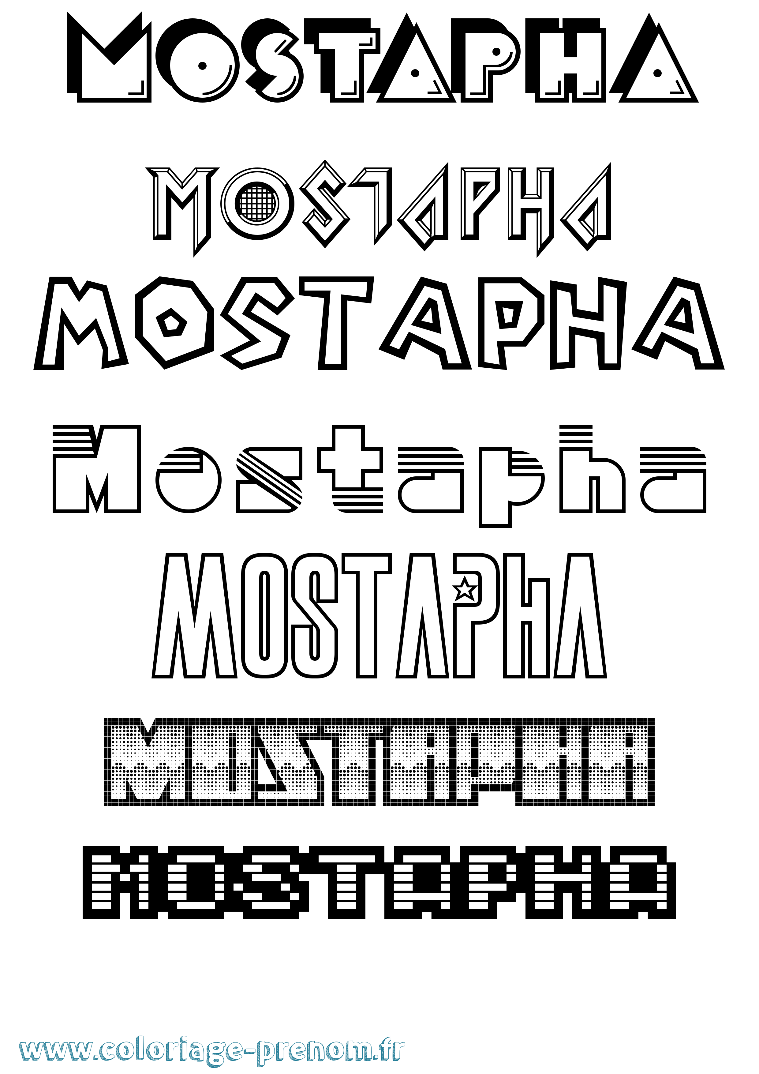 Coloriage Mostapha Jeux Vidéos Coloriage prénom Mostapha Jeux Vidéos