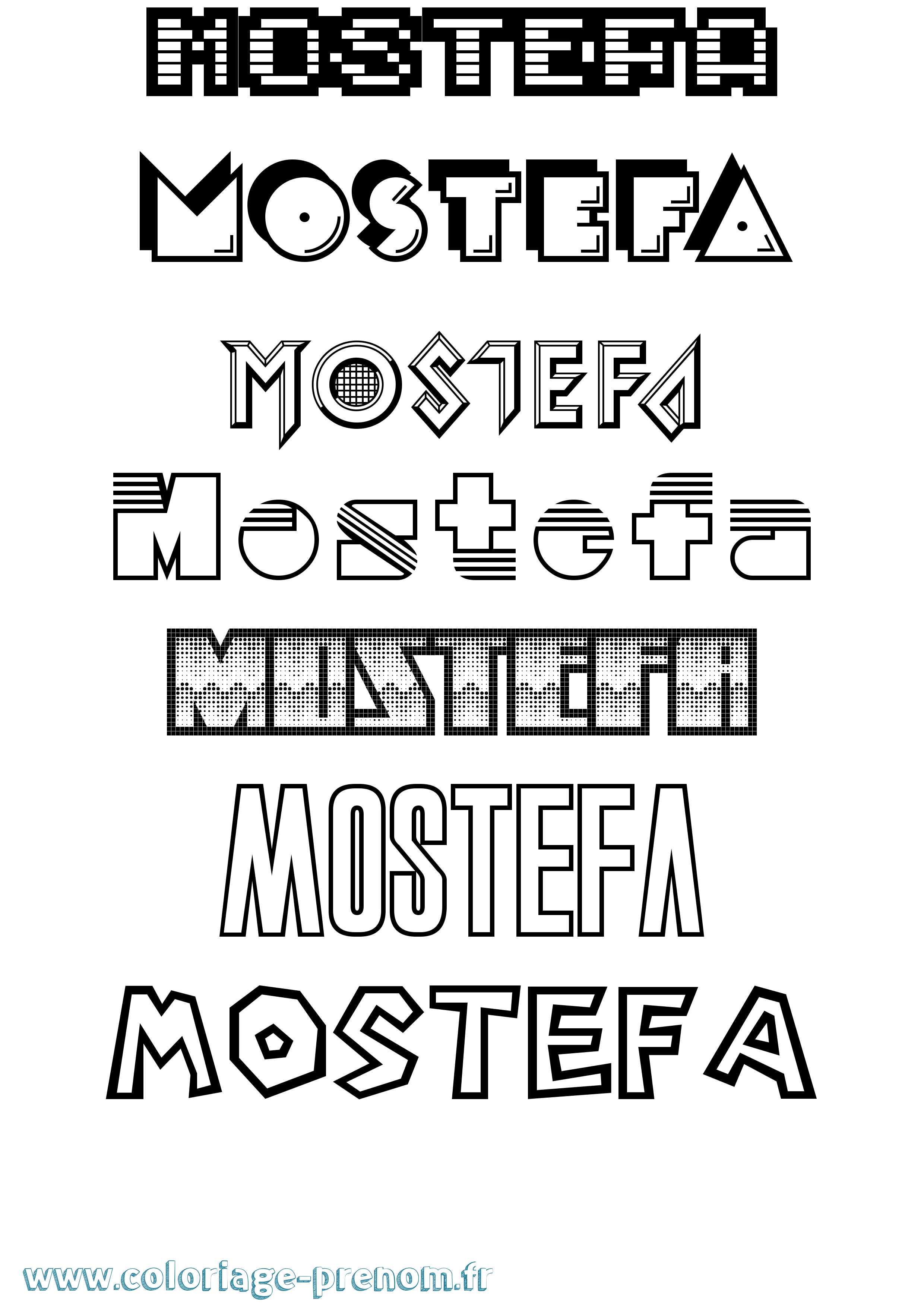 Coloriage Mostefa Jeux Vidéos Coloriage prénom Mostefa Jeux Vidéos