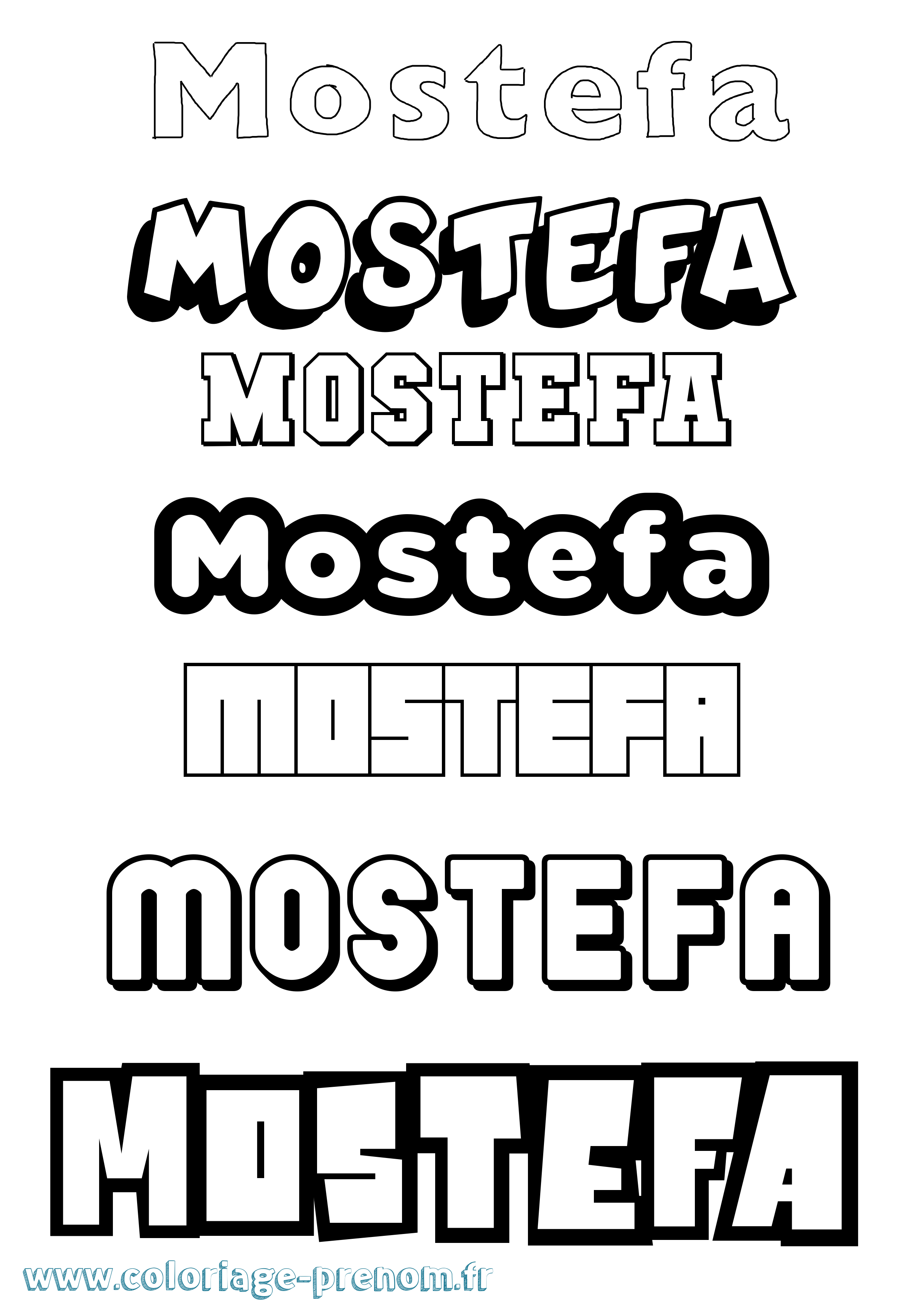 Coloriage Mostefa Simple Coloriage prénom Mostefa Simple