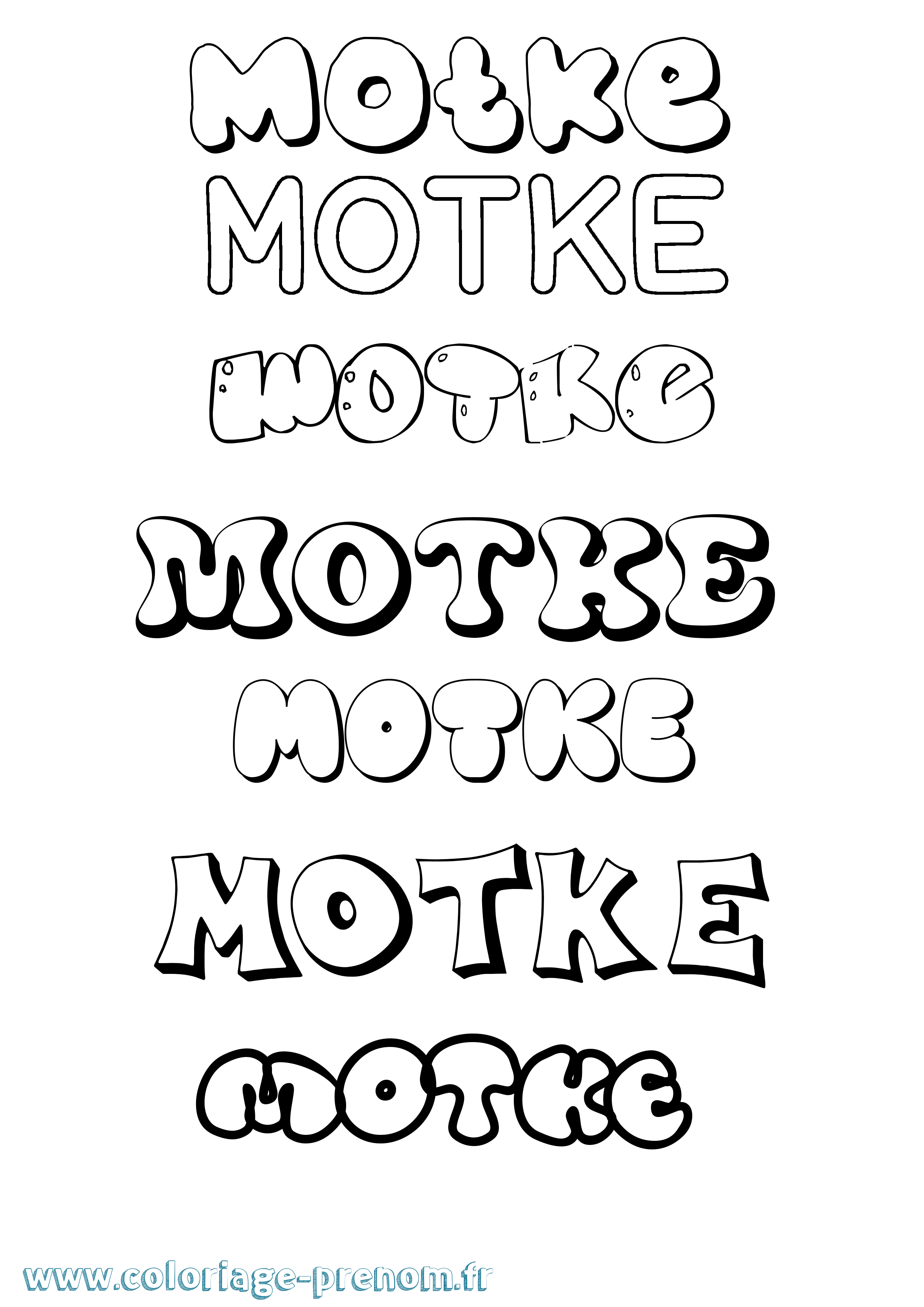 Coloriage Motke Bubble Coloriage prénom Motke Bubble
