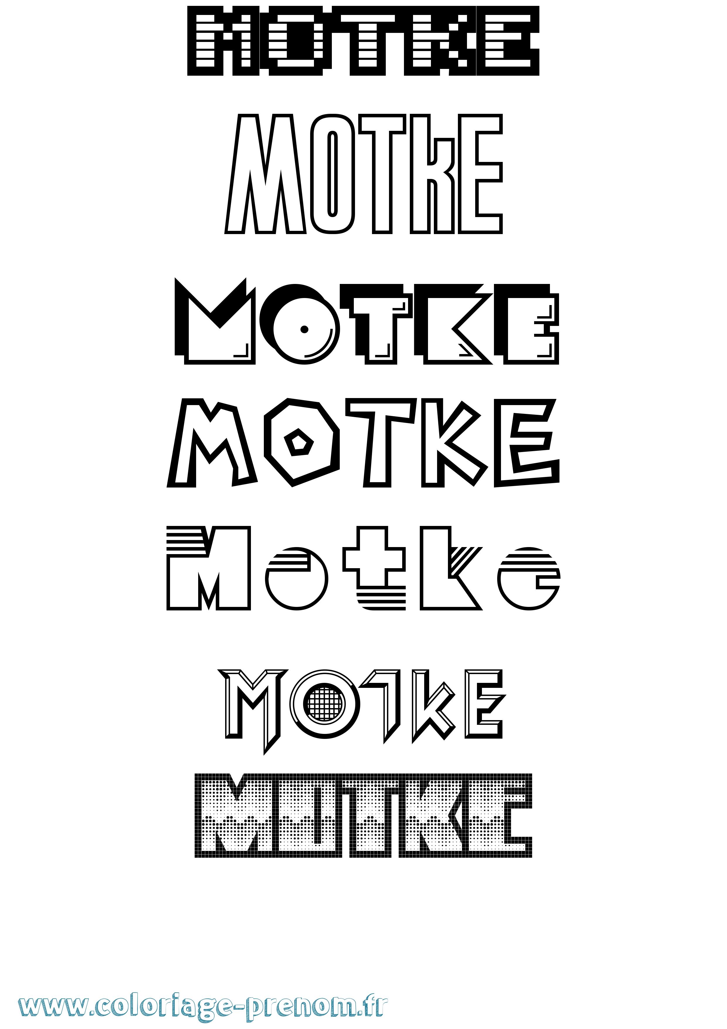 Coloriage Motke Jeux Vidéos Coloriage prénom Motke Jeux Vidéos