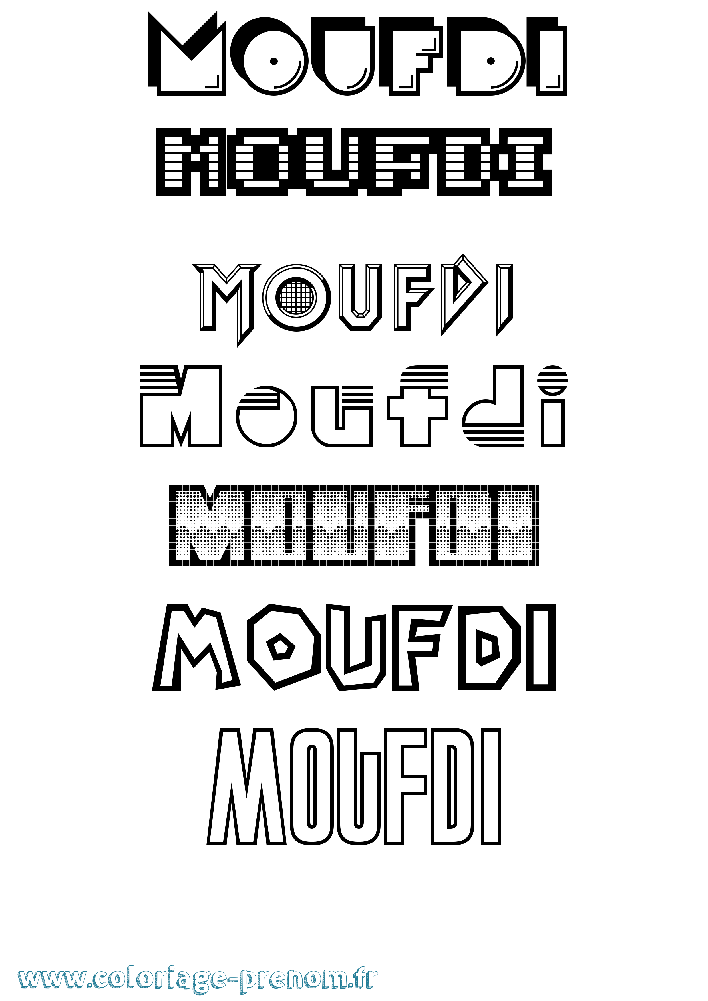 Coloriage Moufdi Jeux Vidéos Coloriage prénom Moufdi Jeux Vidéos