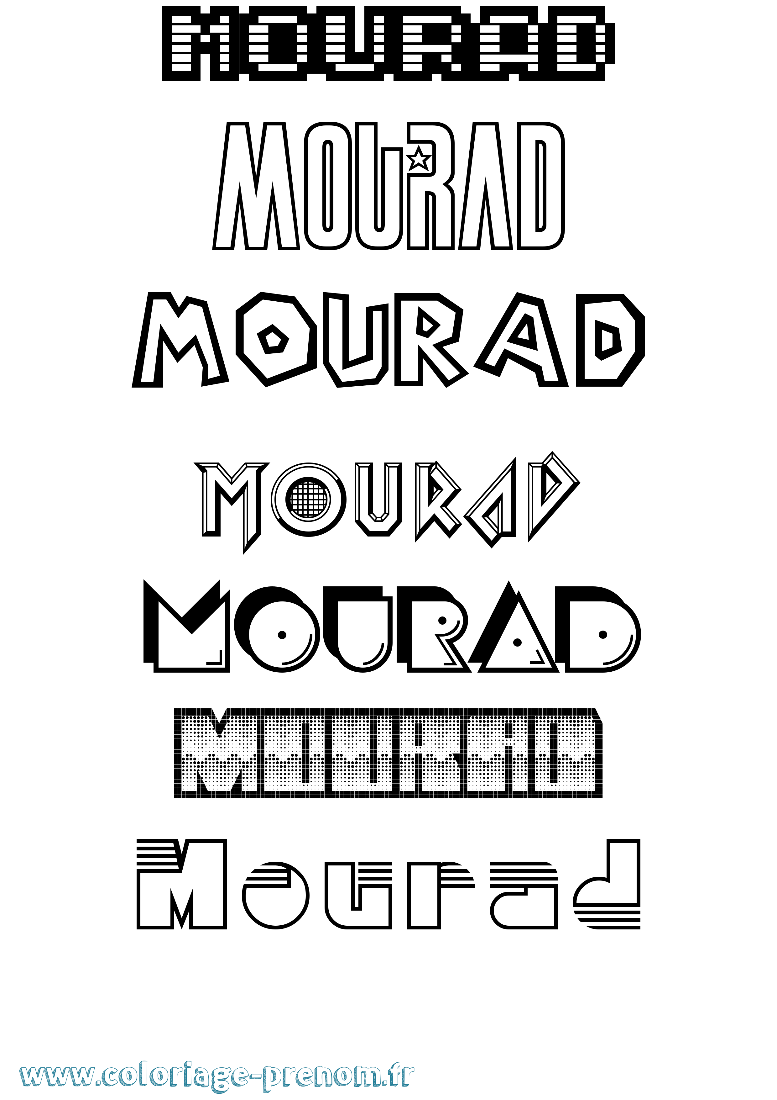 Coloriage Mourad Jeux Vidéos Coloriage prénom Mourad Jeux Vidéos