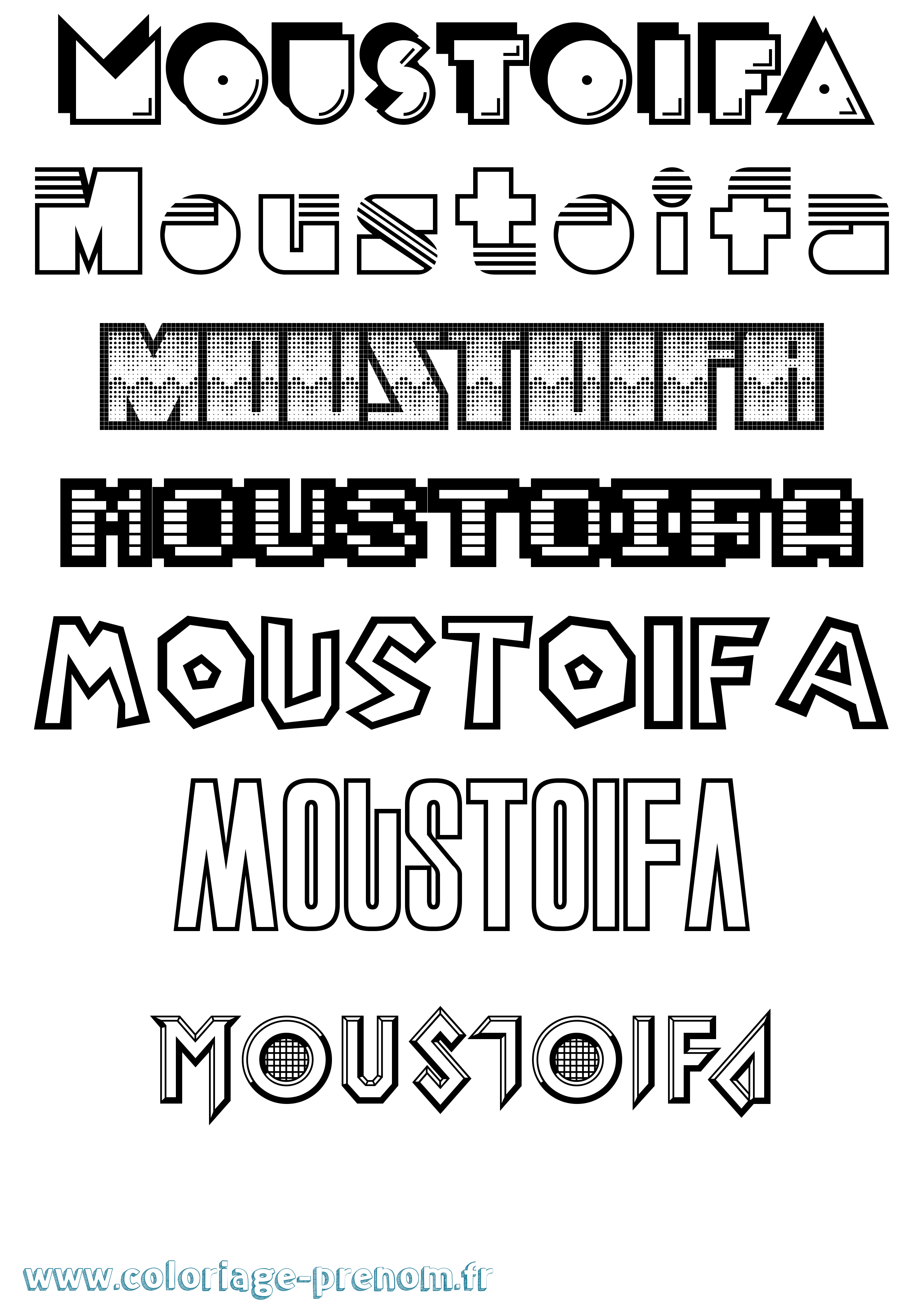 Coloriage Moustoifa Jeux Vidéos Coloriage prénom Moustoifa Jeux Vidéos