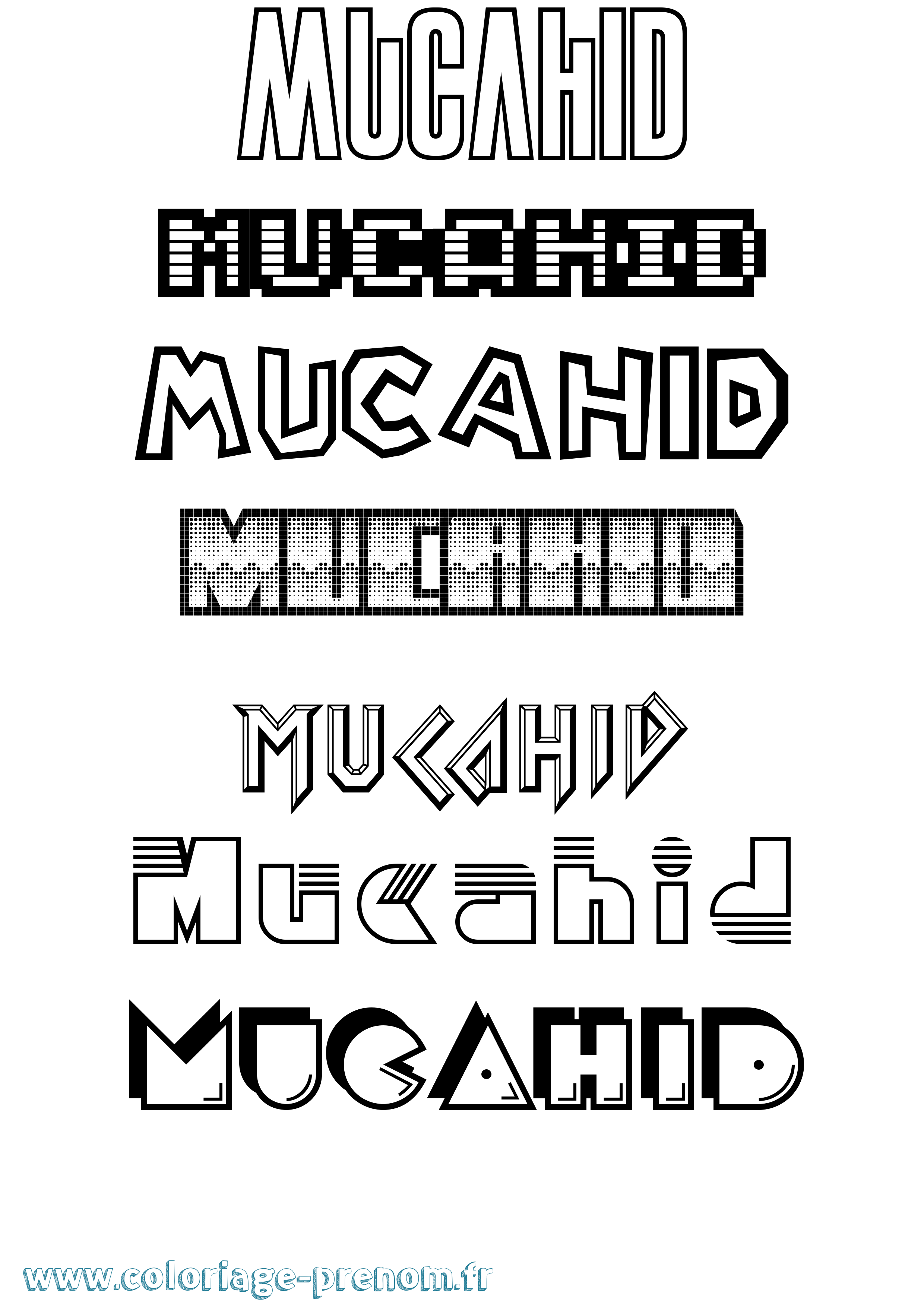 Coloriage Mucahid Jeux Vidéos Coloriage prénom Mucahid Jeux Vidéos