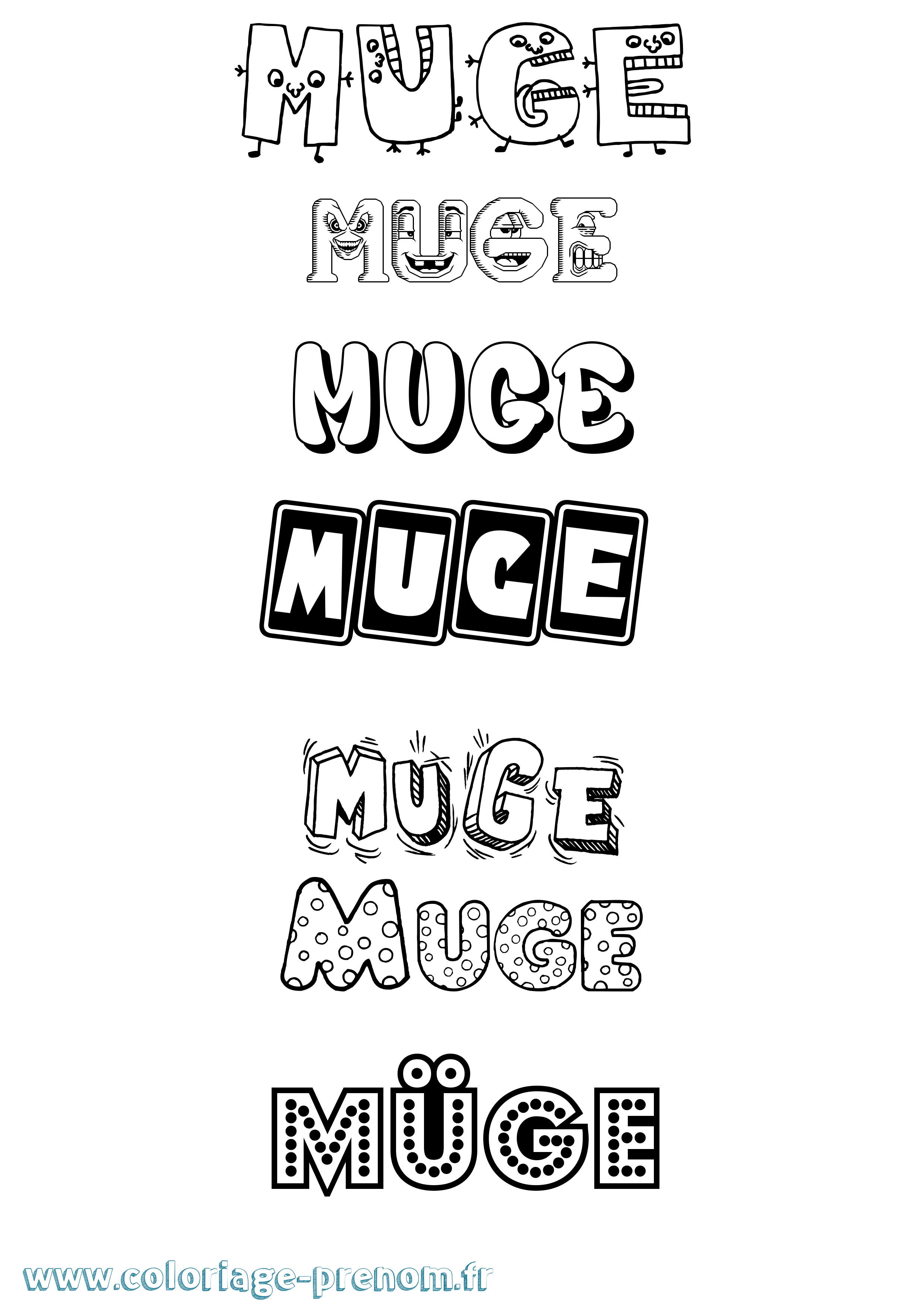Coloriage Müge Fun Coloriage prénom Müge Fun