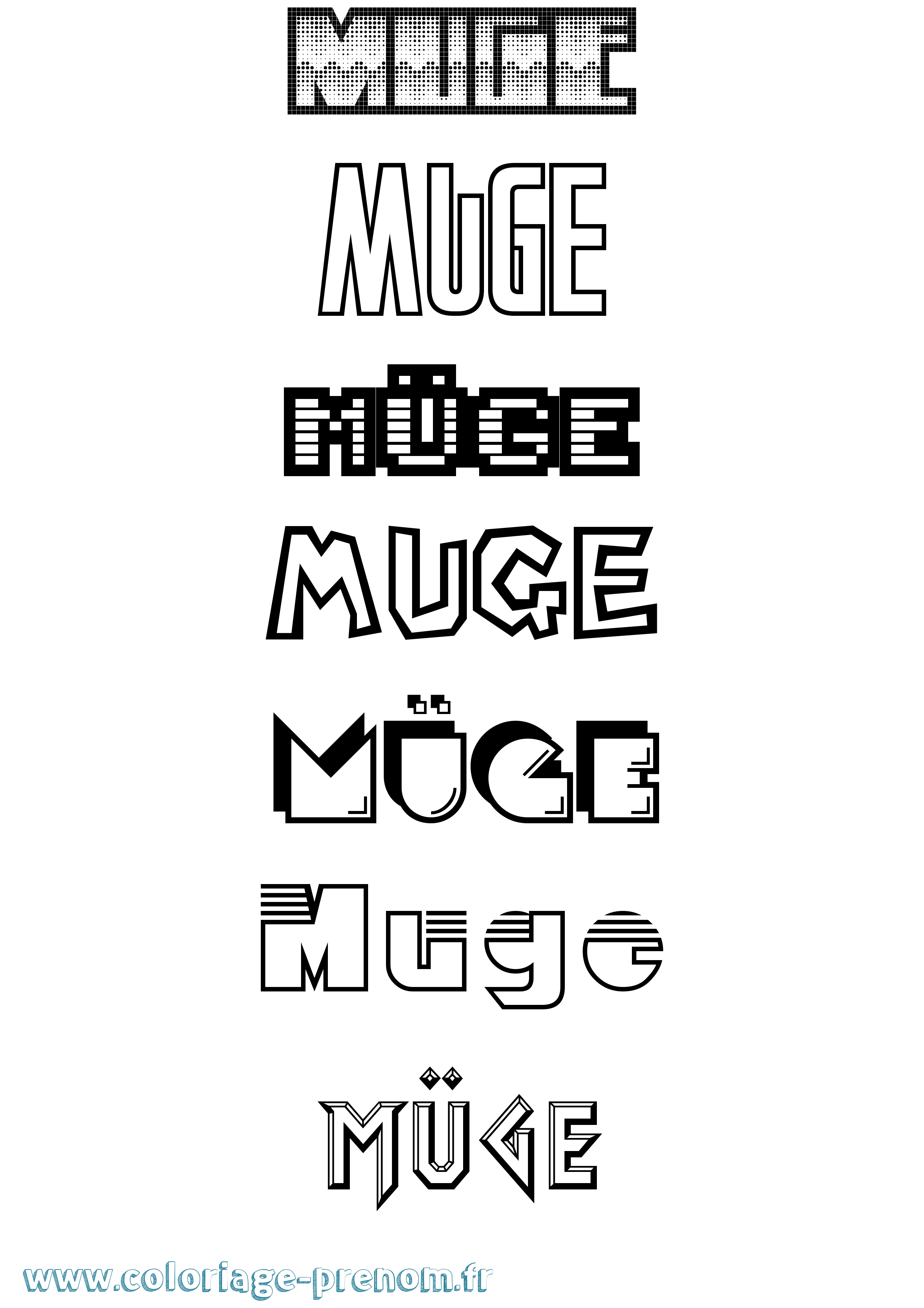 Coloriage Müge Jeux Vidéos Coloriage prénom Müge Jeux Vidéos
