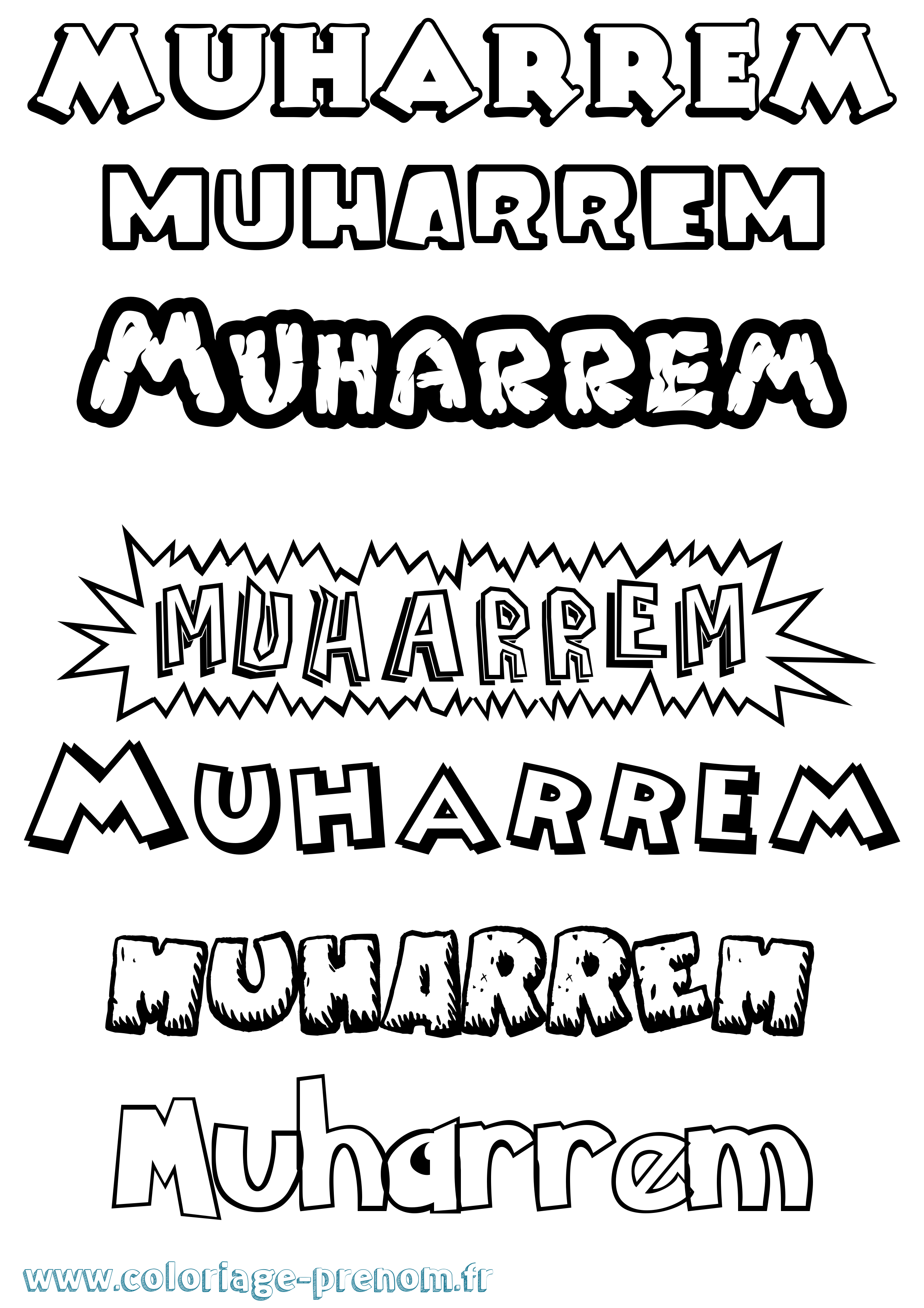 Coloriage Muharrem Dessin Animé Coloriage prénom Muharrem Dessin Animé