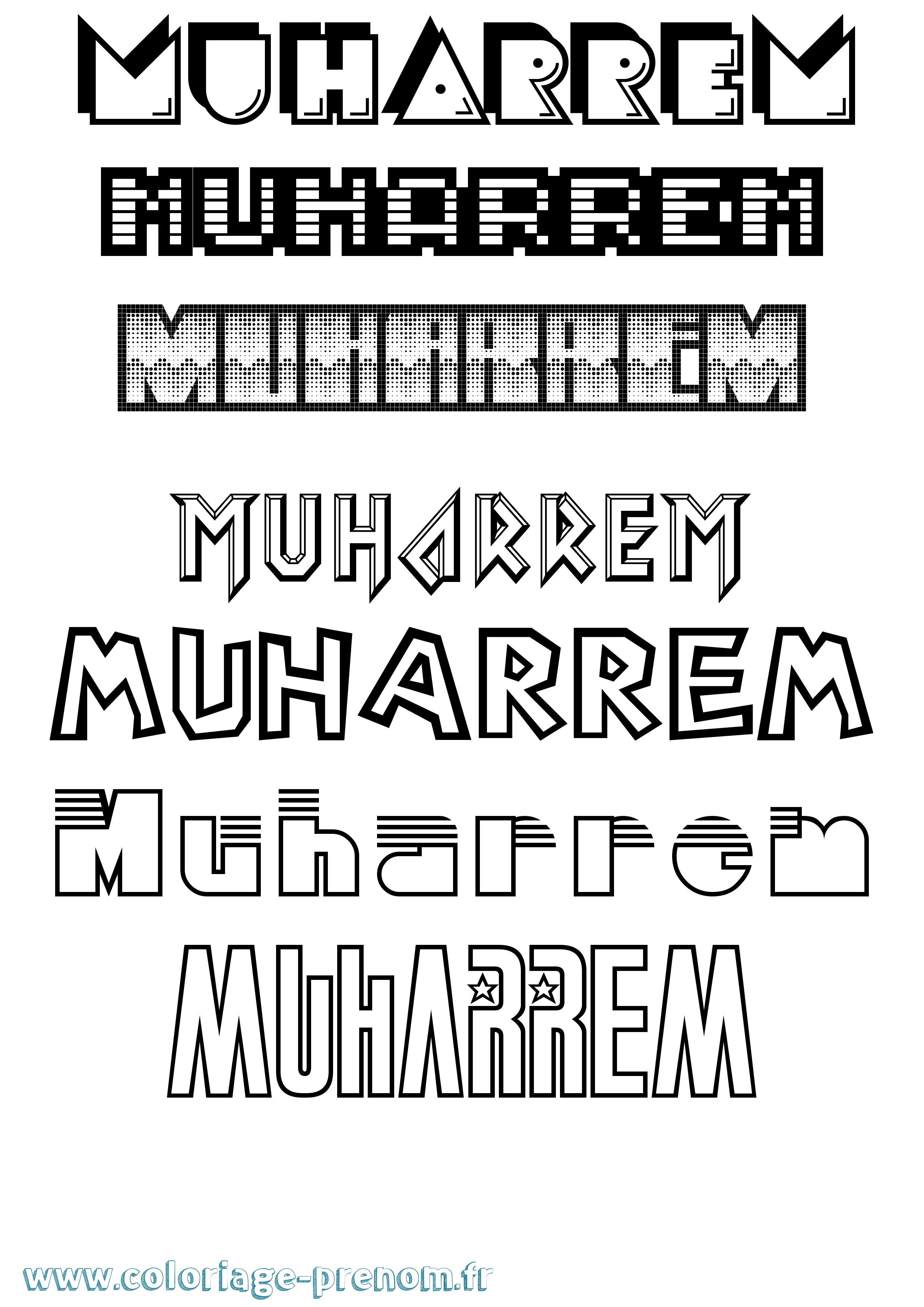 Coloriage Muharrem Jeux Vidéos Coloriage prénom Muharrem Jeux Vidéos