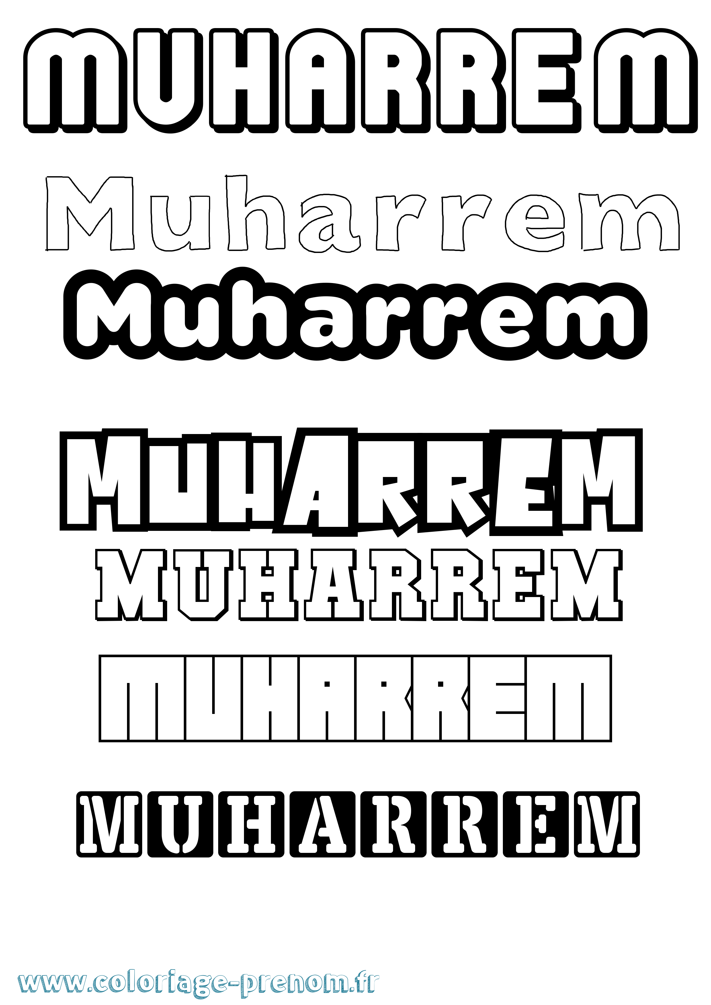 Coloriage Muharrem Simple Coloriage prénom Muharrem Simple